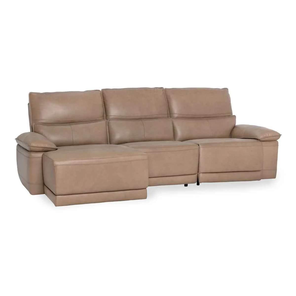 Branford 3 Piece Reclining Sectional with LAF Chaise - Camel - Image 2