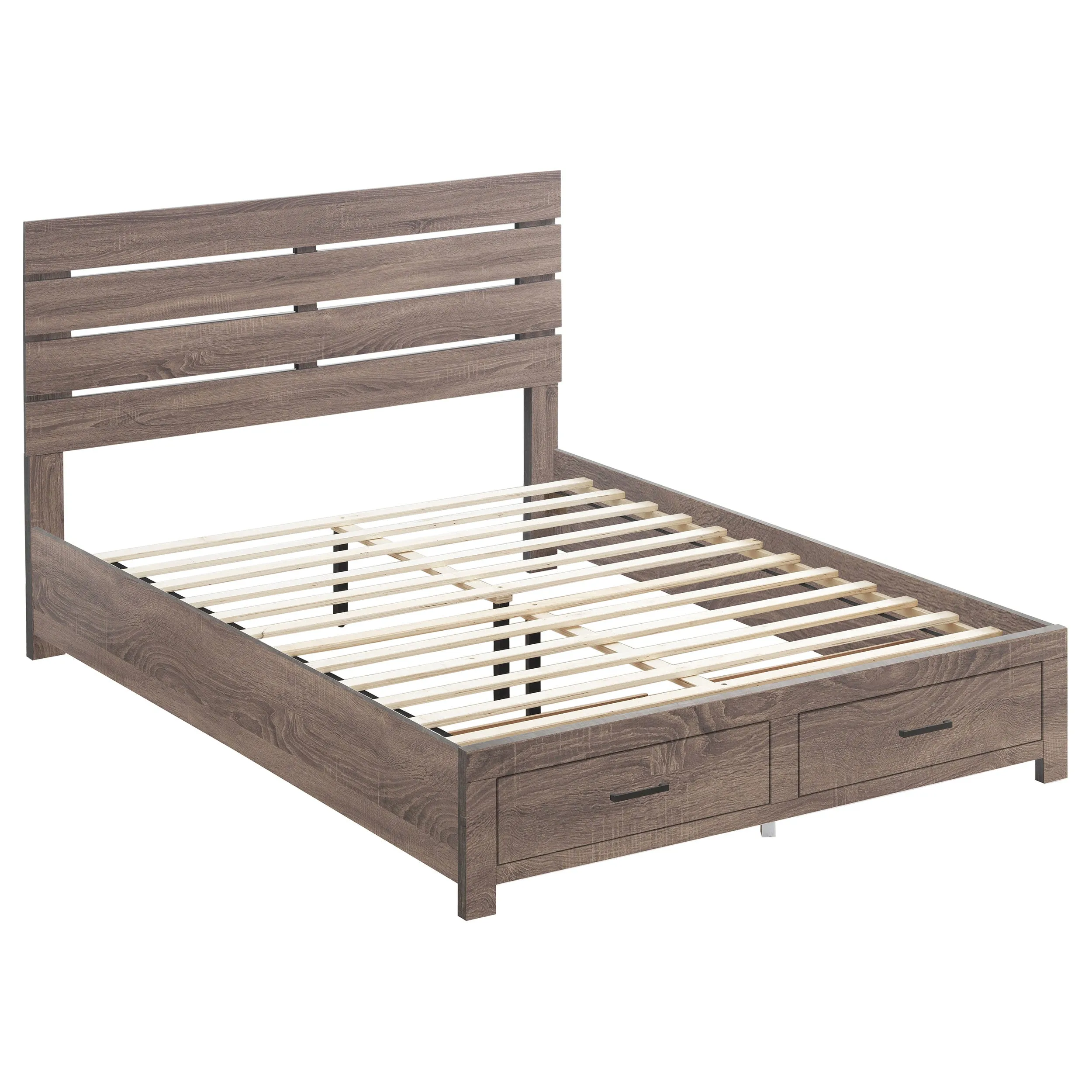 Brantford Barrel Oak 4-Piece Queen Storage Bedroom Set - Image 3