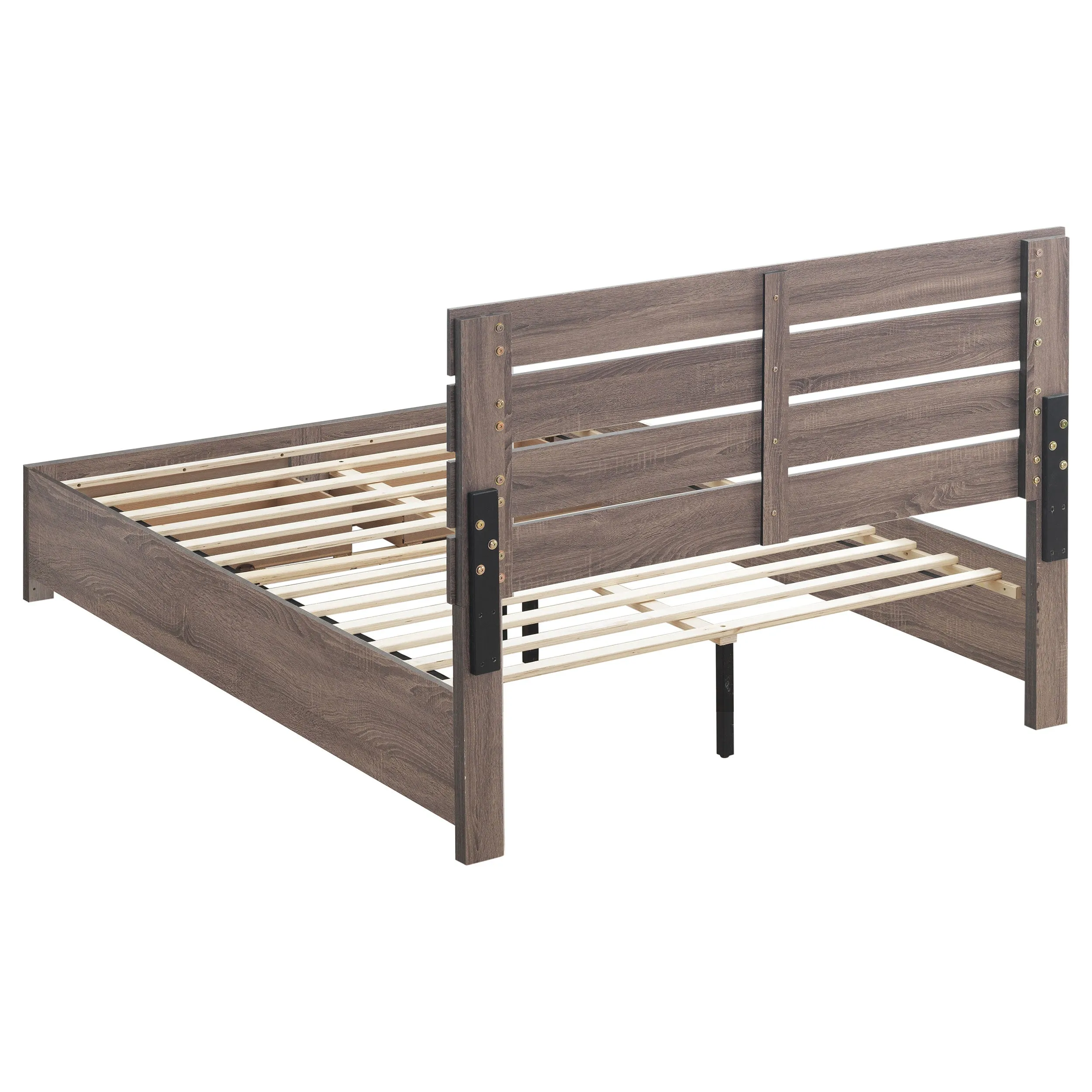 Brantford Barrel Oak 4-Piece Queen Storage Bedroom Set - Image 4