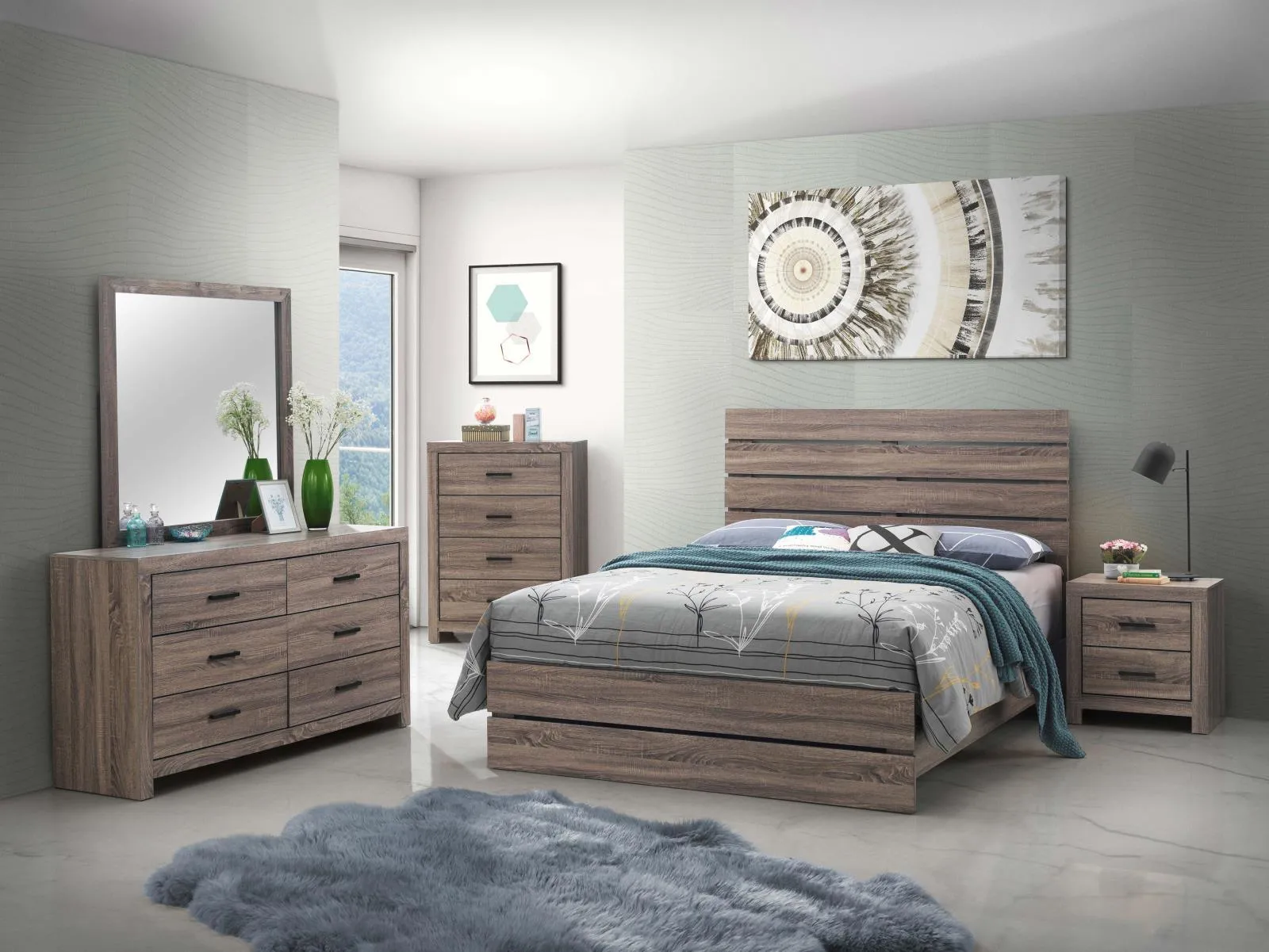 Brantford Barrel Oak Rectangle Dresser Mirror - Image 4