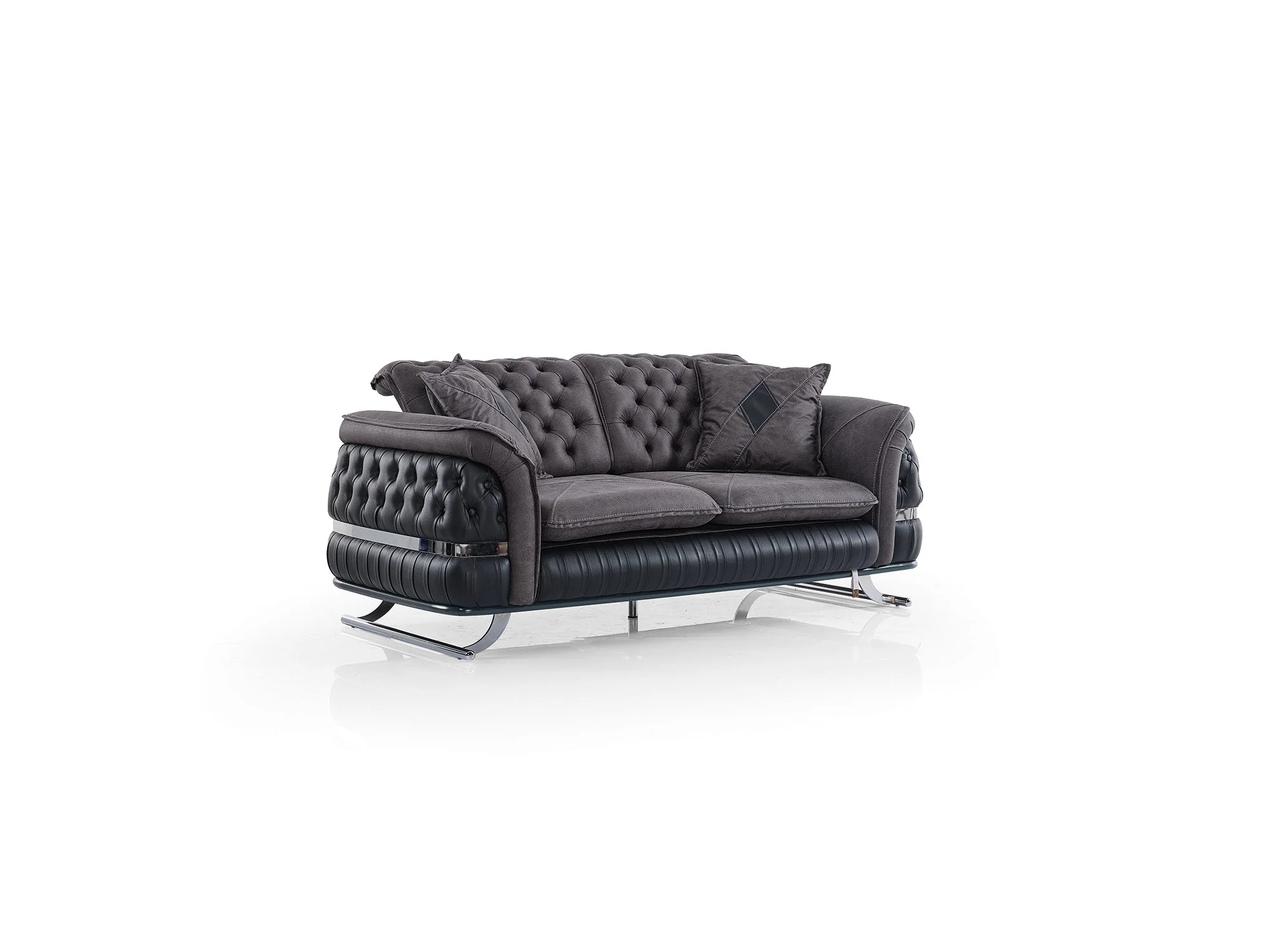 Bravo Black 3-pieces (Sofa & Loveseat & Chair) Living Room Set - Image 8