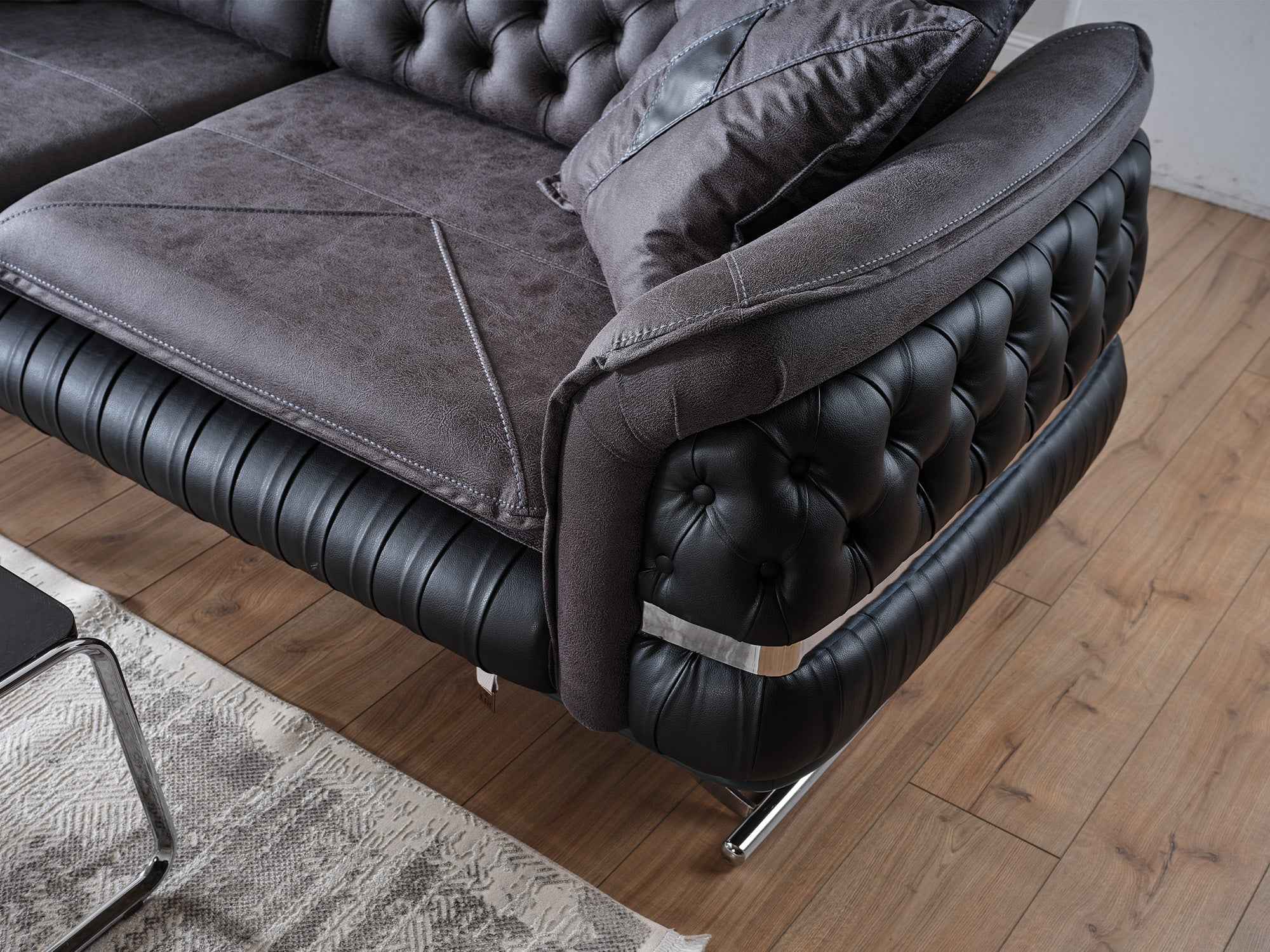 Bravo Black Convertible Sofa - Image 2