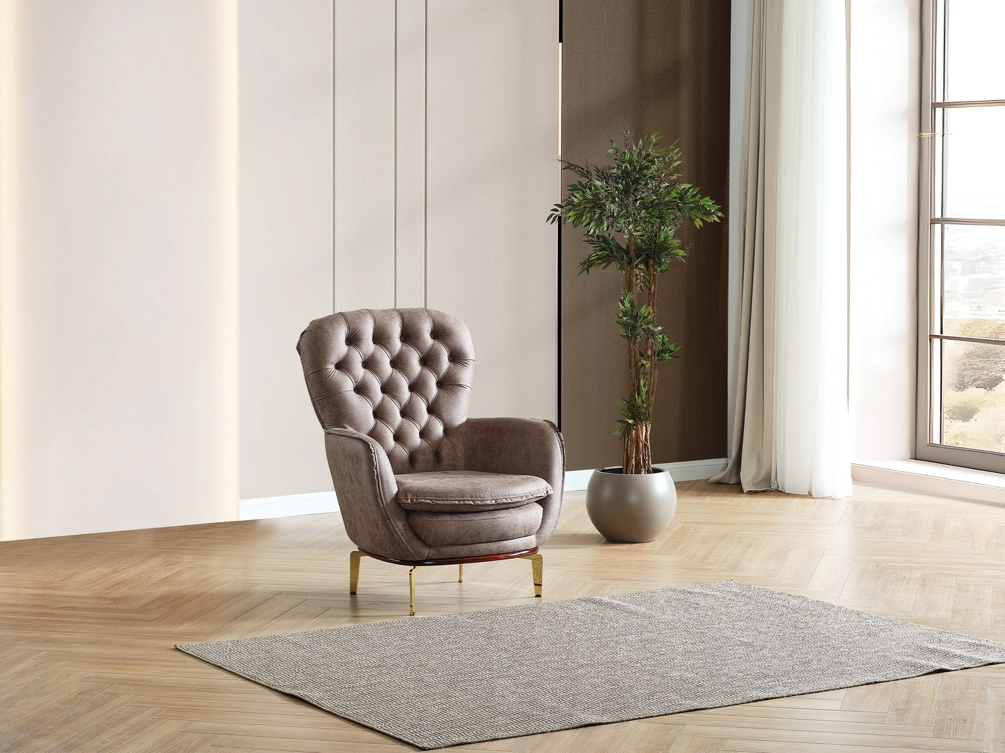 Bravo Brown 3-pieces (Sofa & Loveseat & Chair) Living Room Set - Image 11