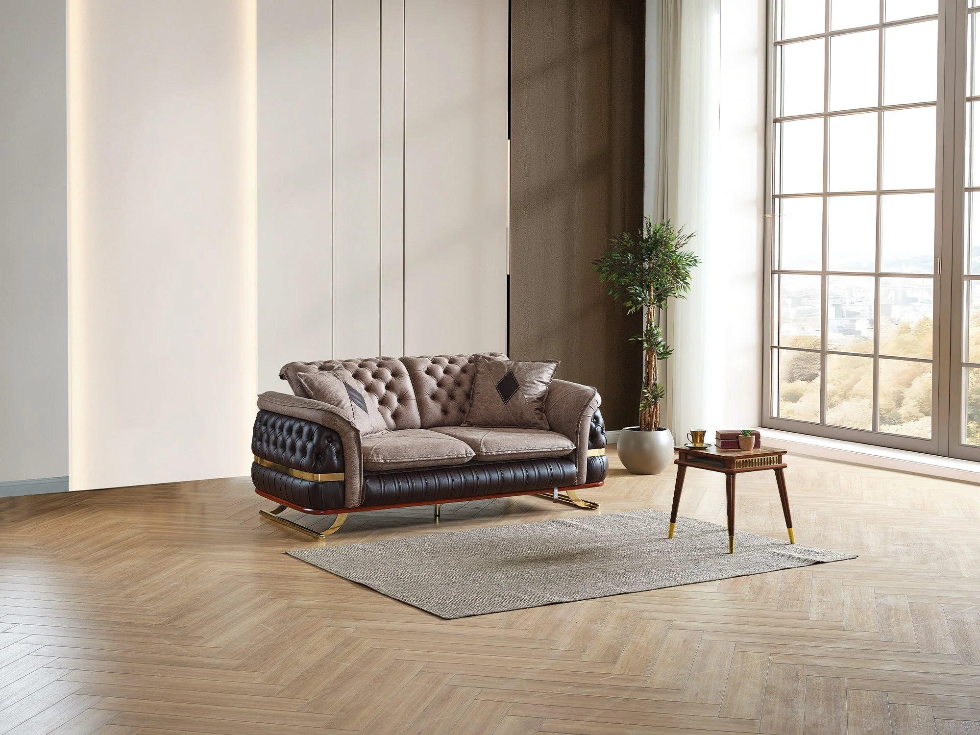 Bravo Brown 3-pieces (Sofa & Loveseat & Chair) Living Room Set - Image 6