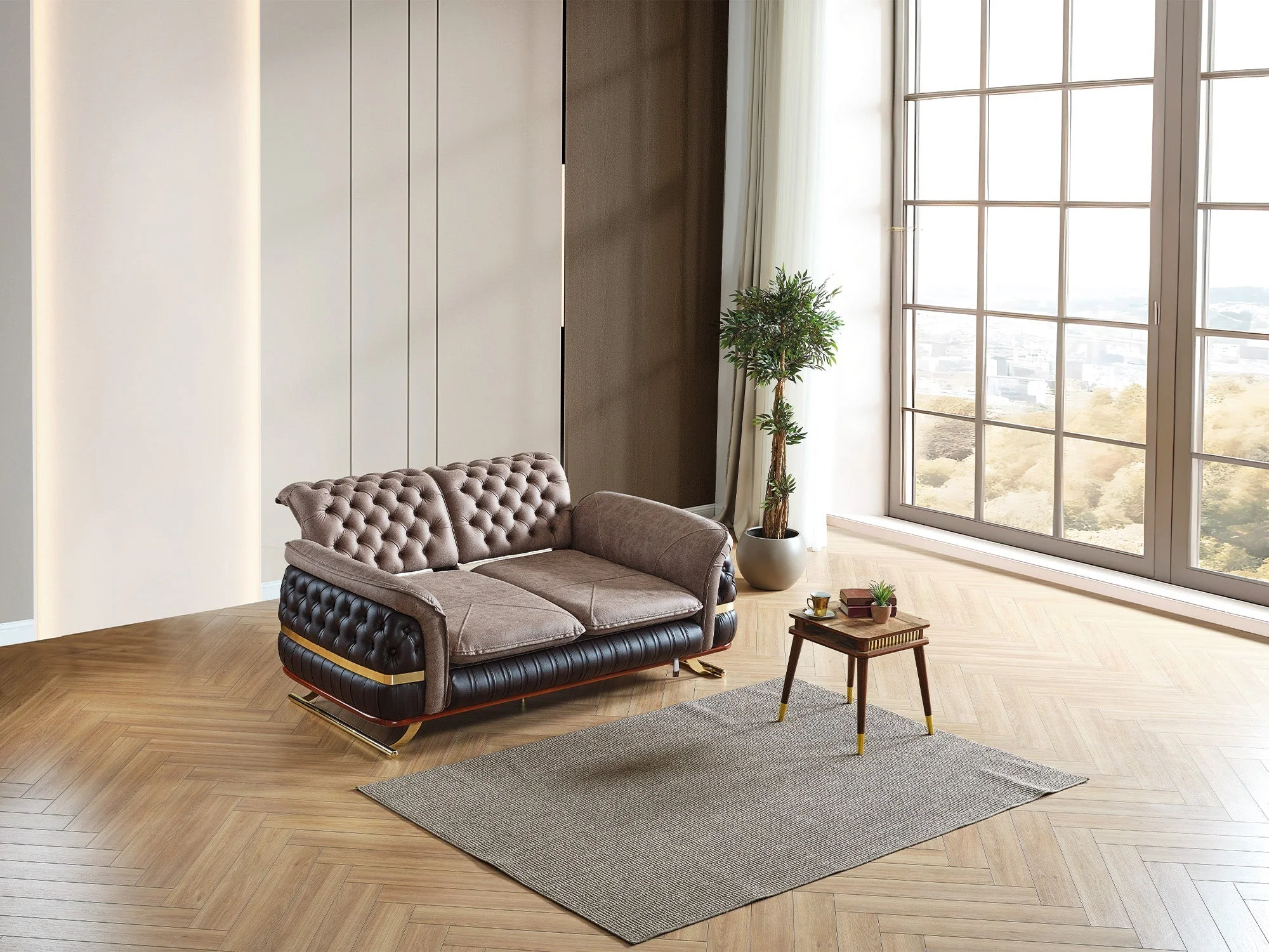 Bravo Brown 3-pieces (Sofa & Loveseat & Chair) Living Room Set - Image 7