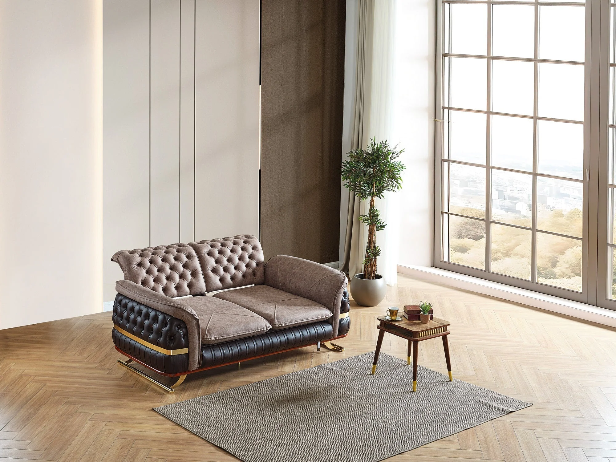 Bravo Brown 3-pieces (Sofa & Loveseat & Chair) Living Room Set - Image 8
