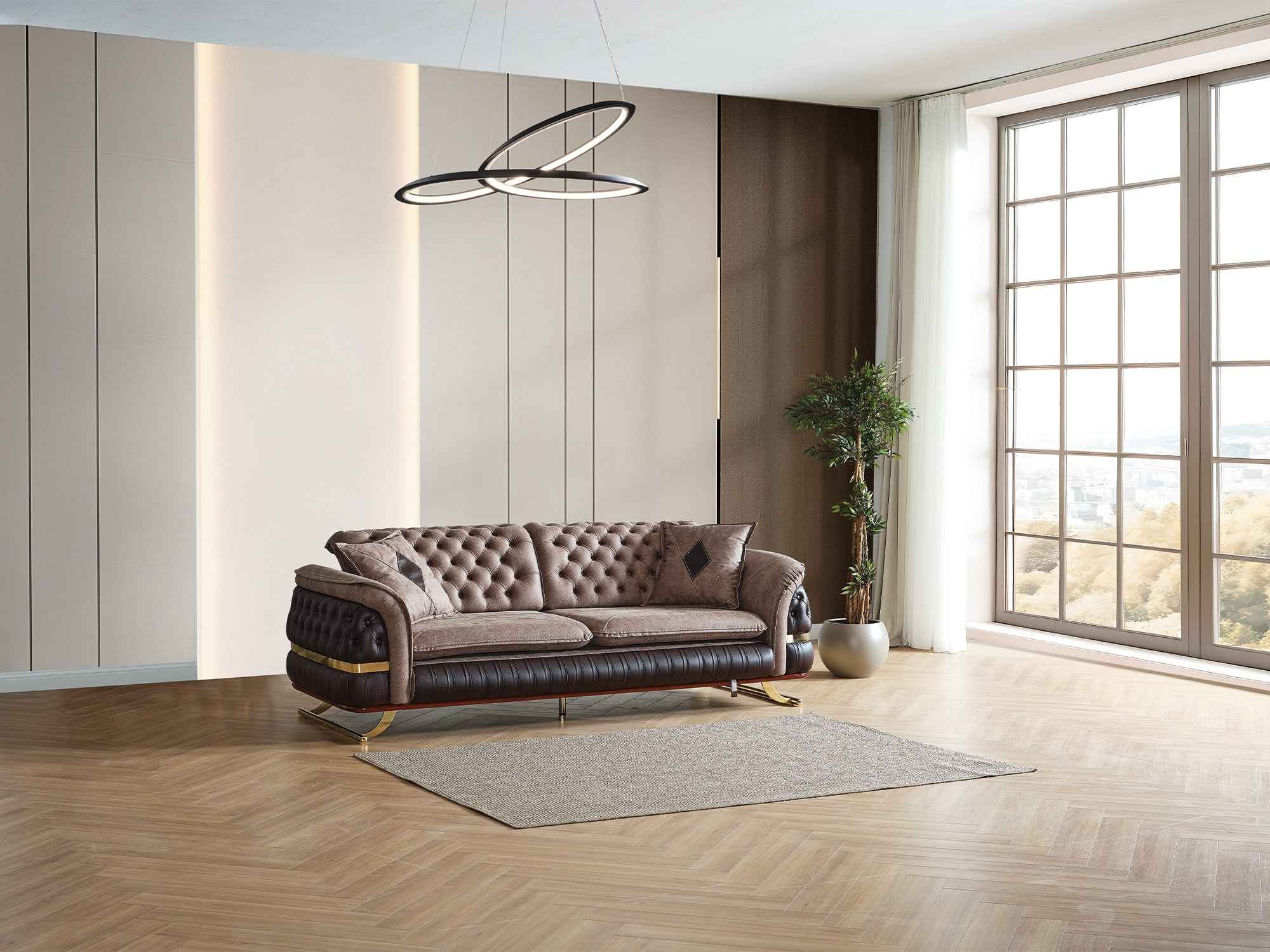 Bravo Convertible Sofa in Brown - Image 3