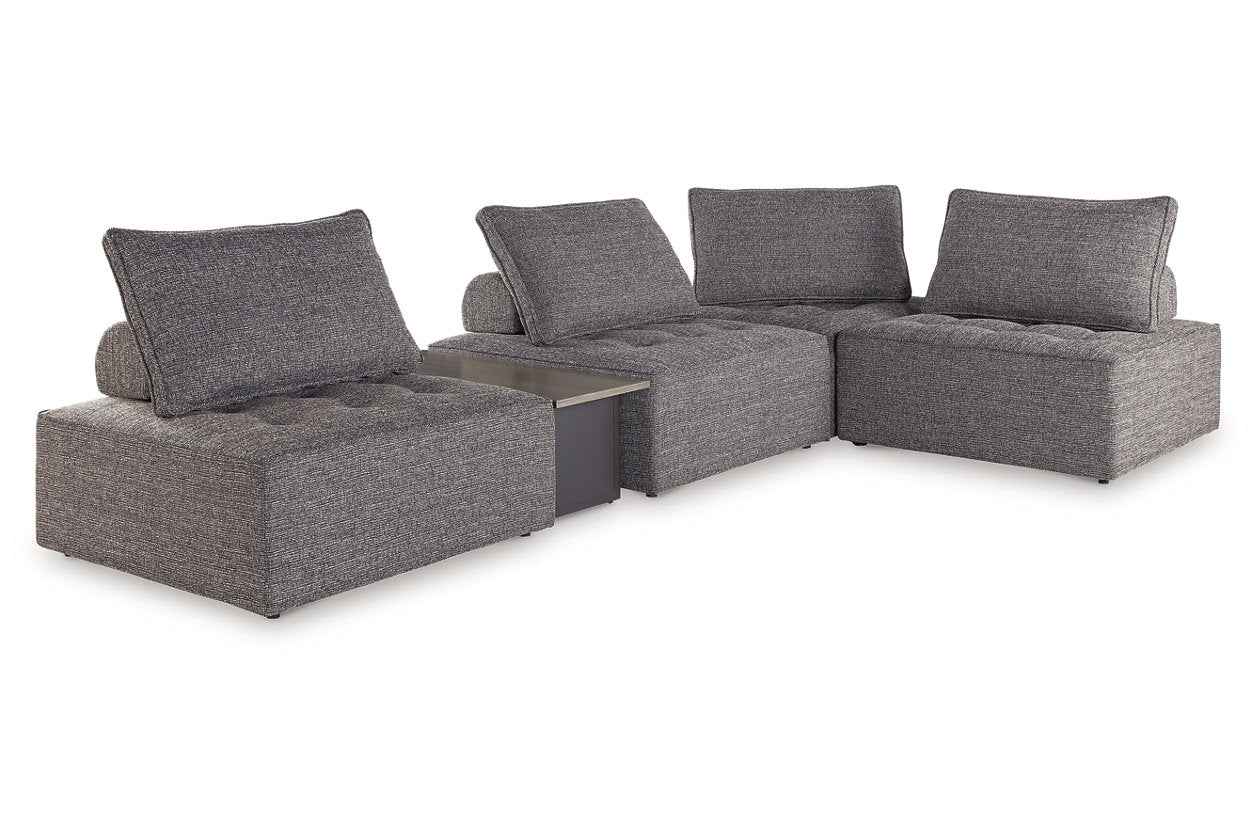 Bree Zee Brown 5-Piece Outdoor Sectional - Image 2
