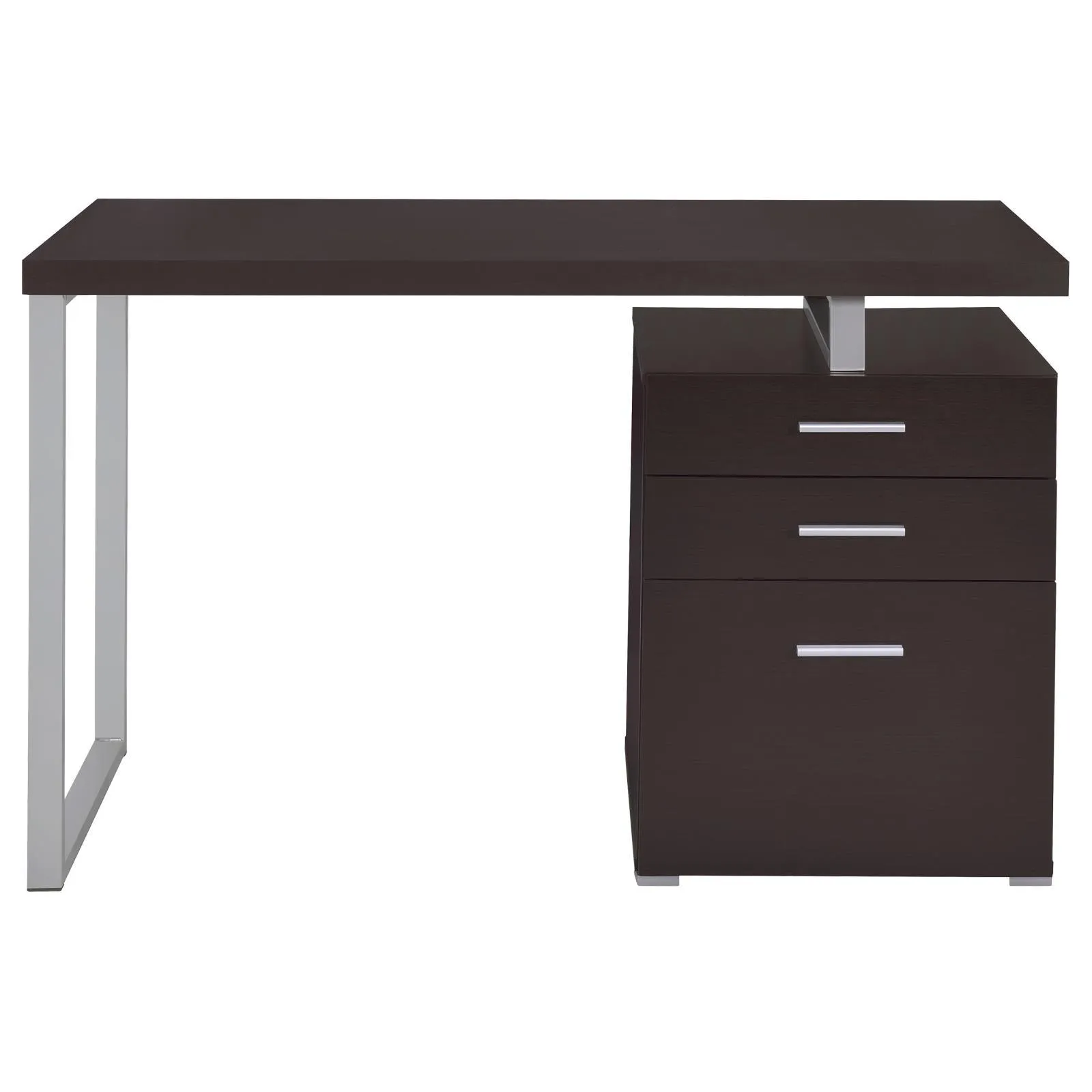 Brennan Cappuccino 3-Drawer Office Desk - Image 5
