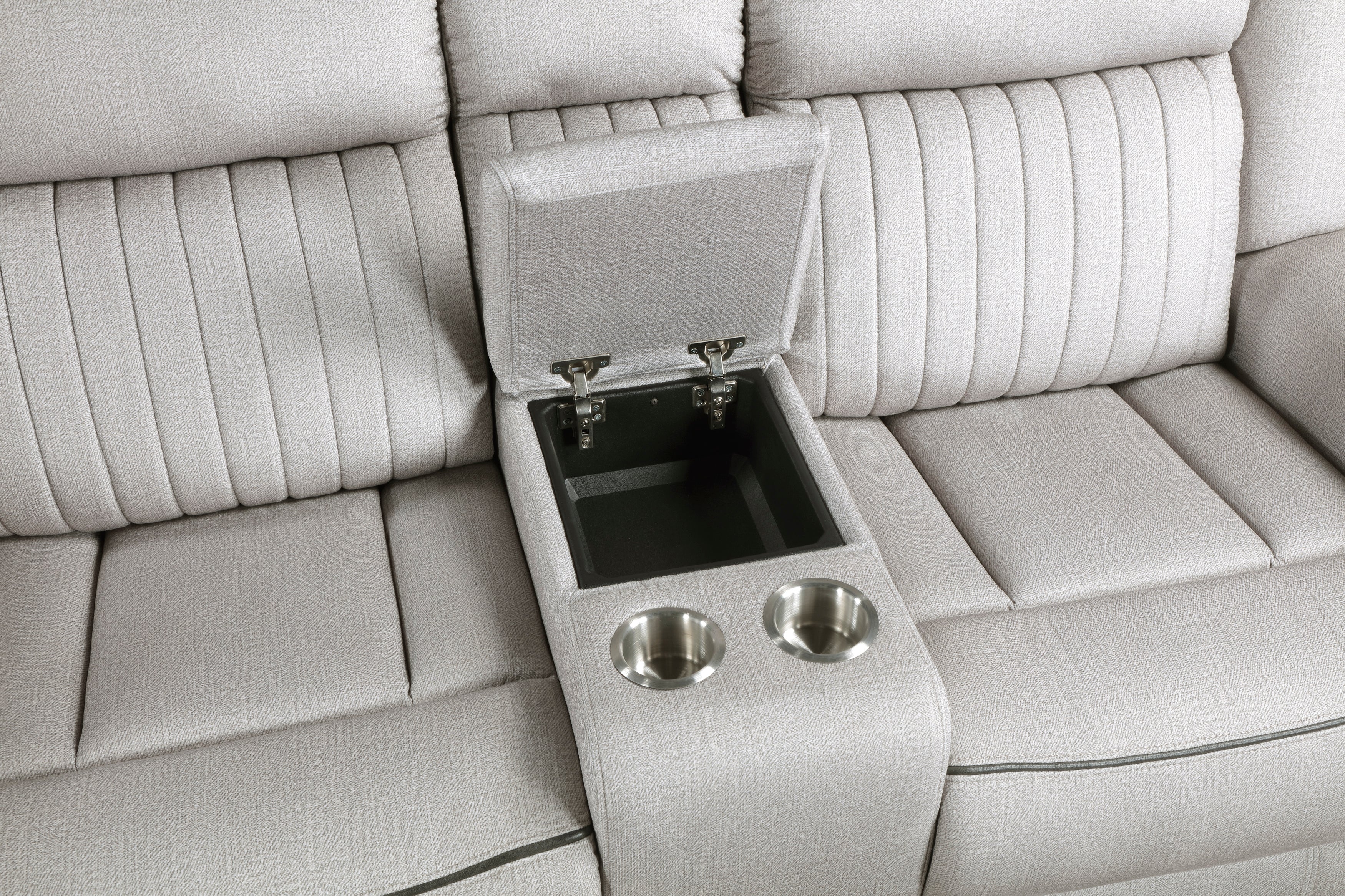 Brennen Mist Double Reclining Loveseat with Center Console - Image 7