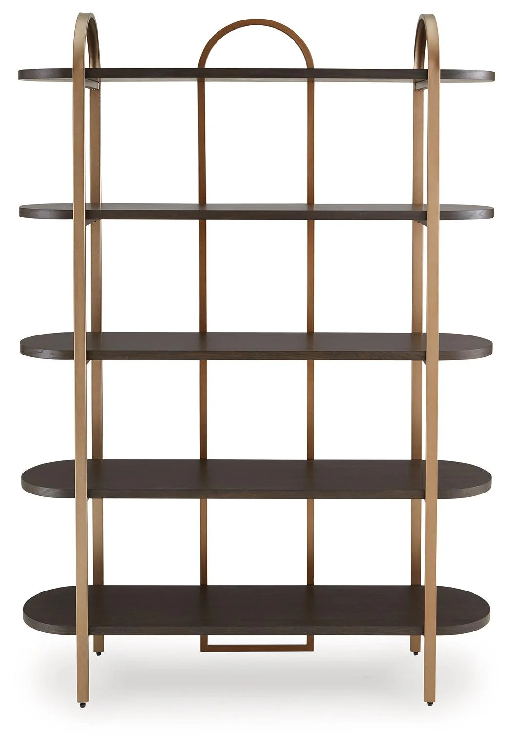 Brentmour Brown/Gold Finish Bookcase - Image 3