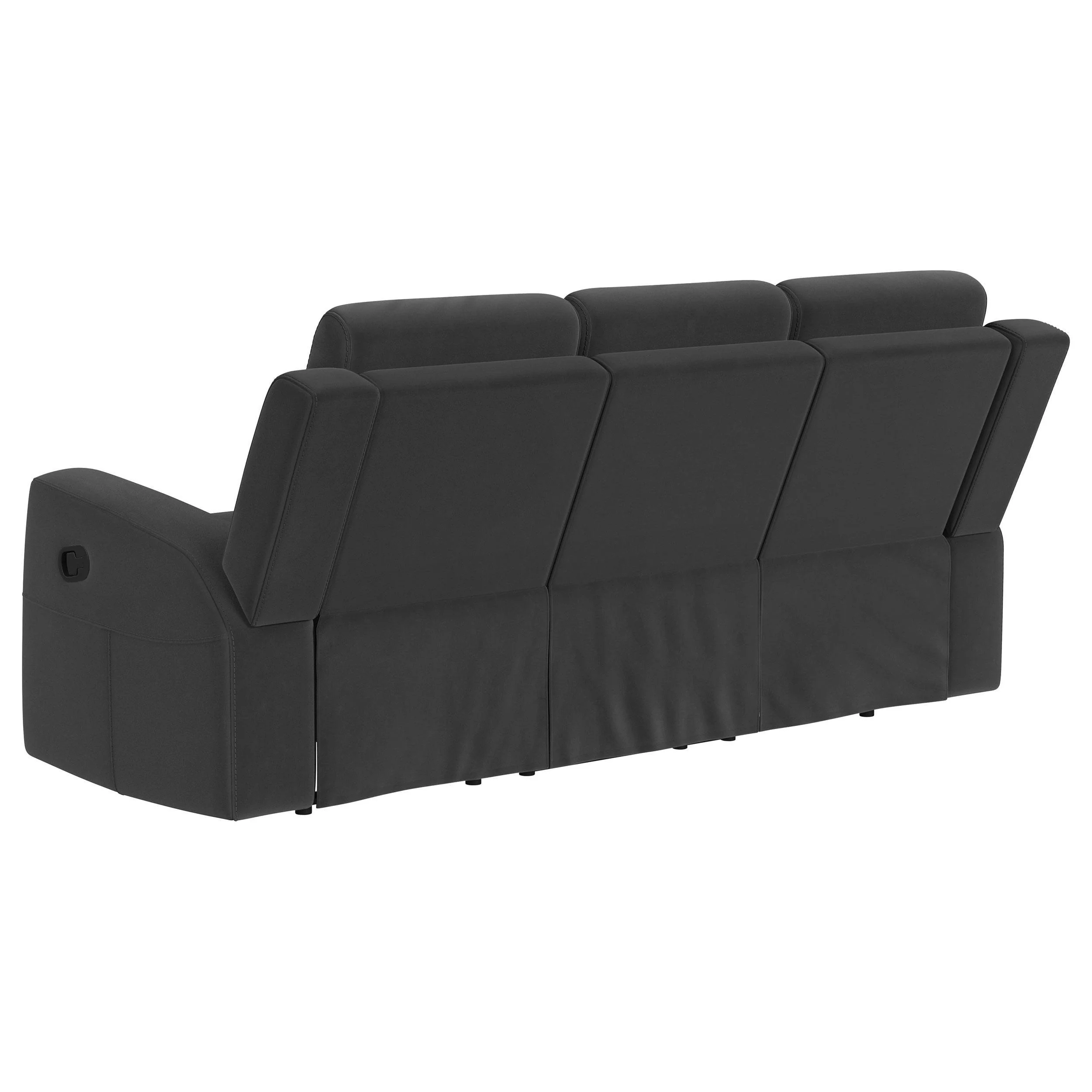 Brentwood Dark Charcoal 3-piece Upholstered Motion Reclining Sofa Set - Image 5