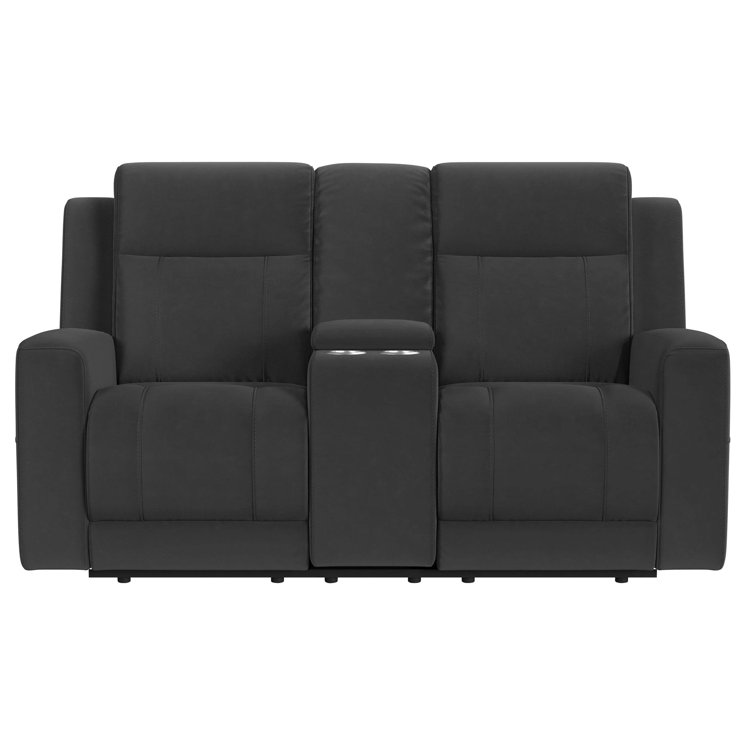 Brentwood Dark Charcoal 3-piece Upholstered Motion Reclining Sofa Set - Image 8