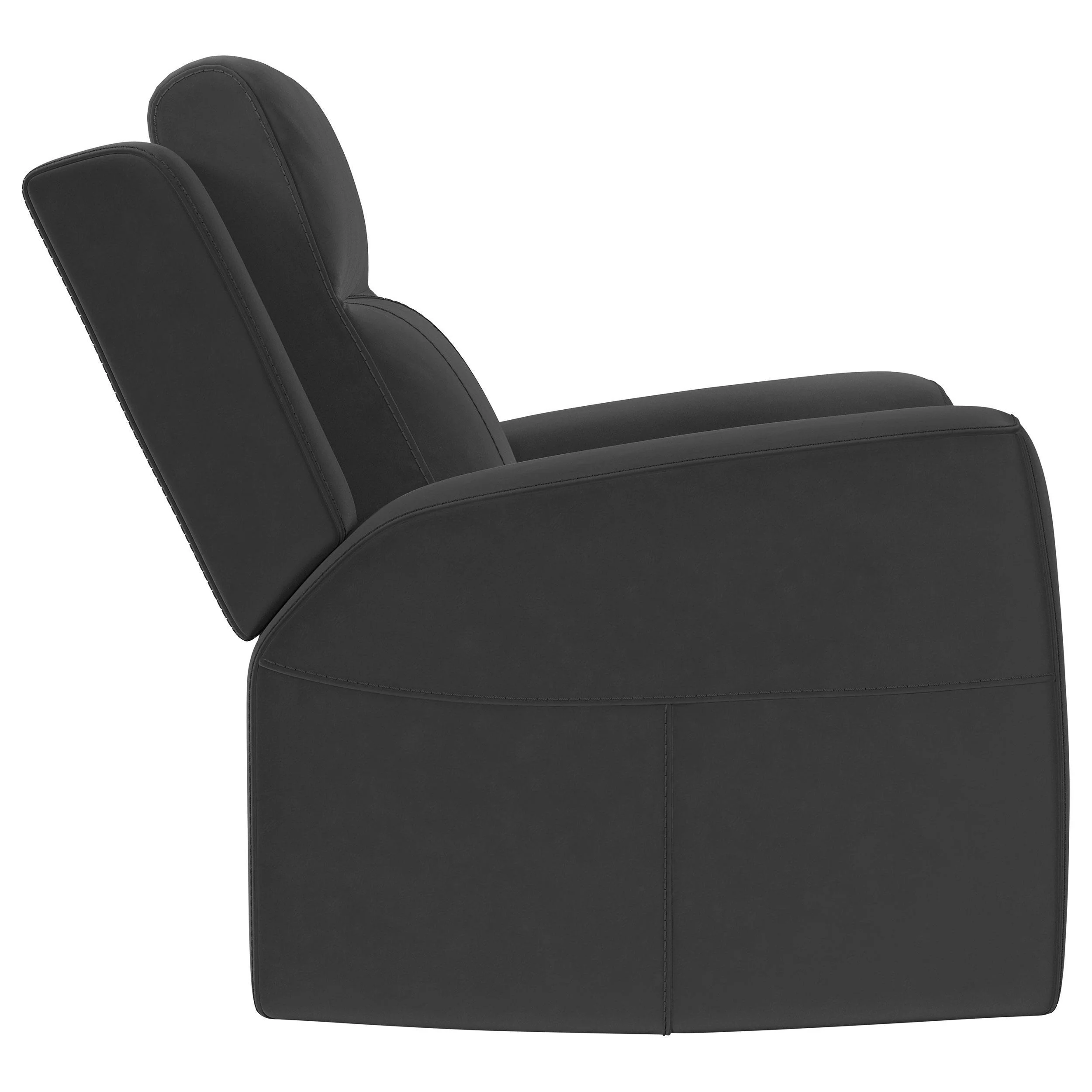 Brentwood Dark Charcoal Upholstered Recliner Chair - Image 6
