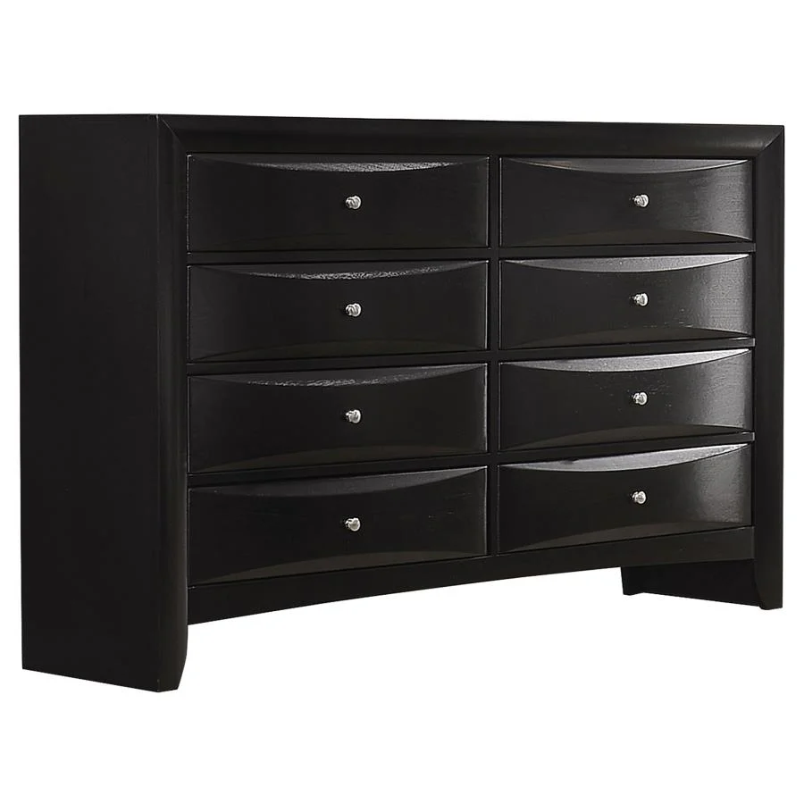 Briana Black 4-Piece Queen Storage Bedroom Set with Bookcase Headboard - Image 7