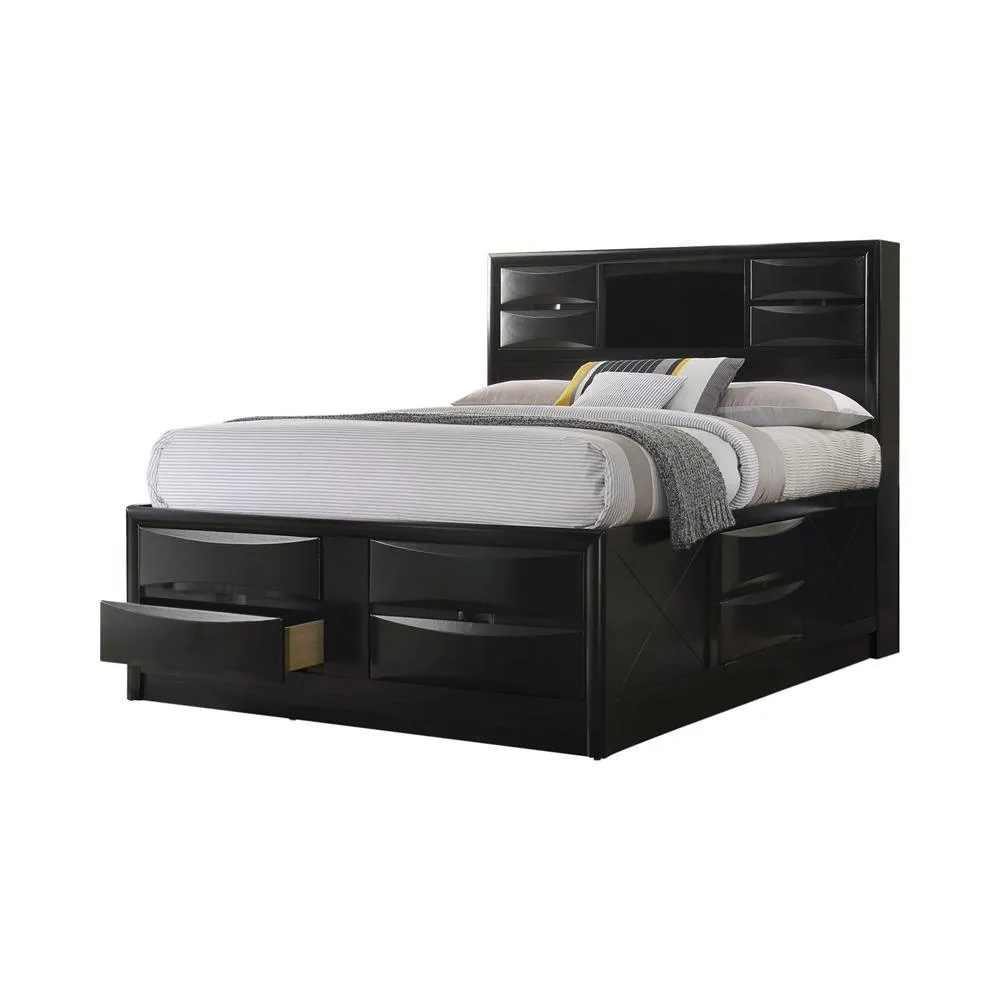 Briana Black Eastern King Platform Storage Bed - Image 2