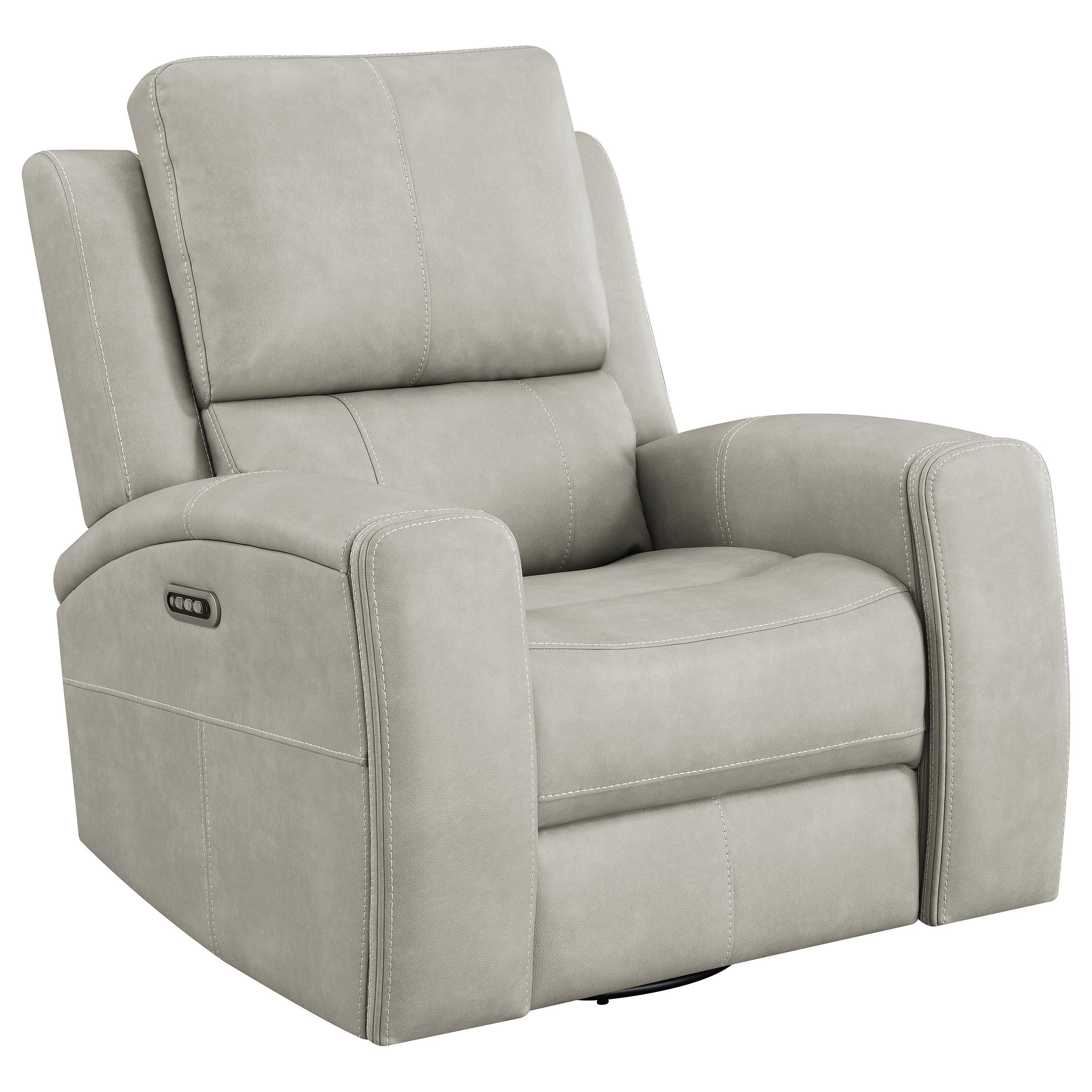 Brickston Gray 3-Piece Triple Power Reclining Set - Image 6