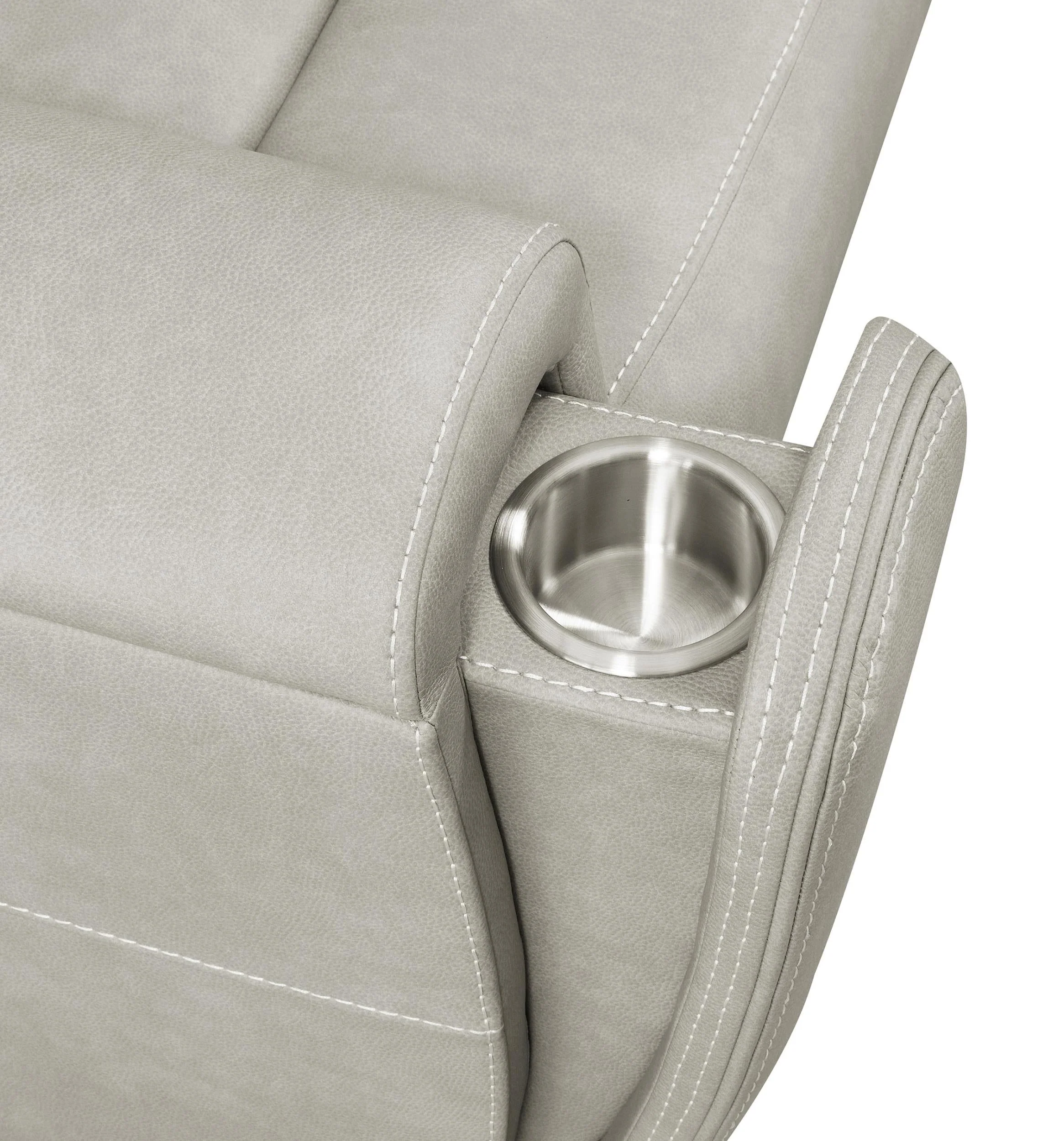 Brickston Gray Triple Power Swivel Glider Recliner - Image 10