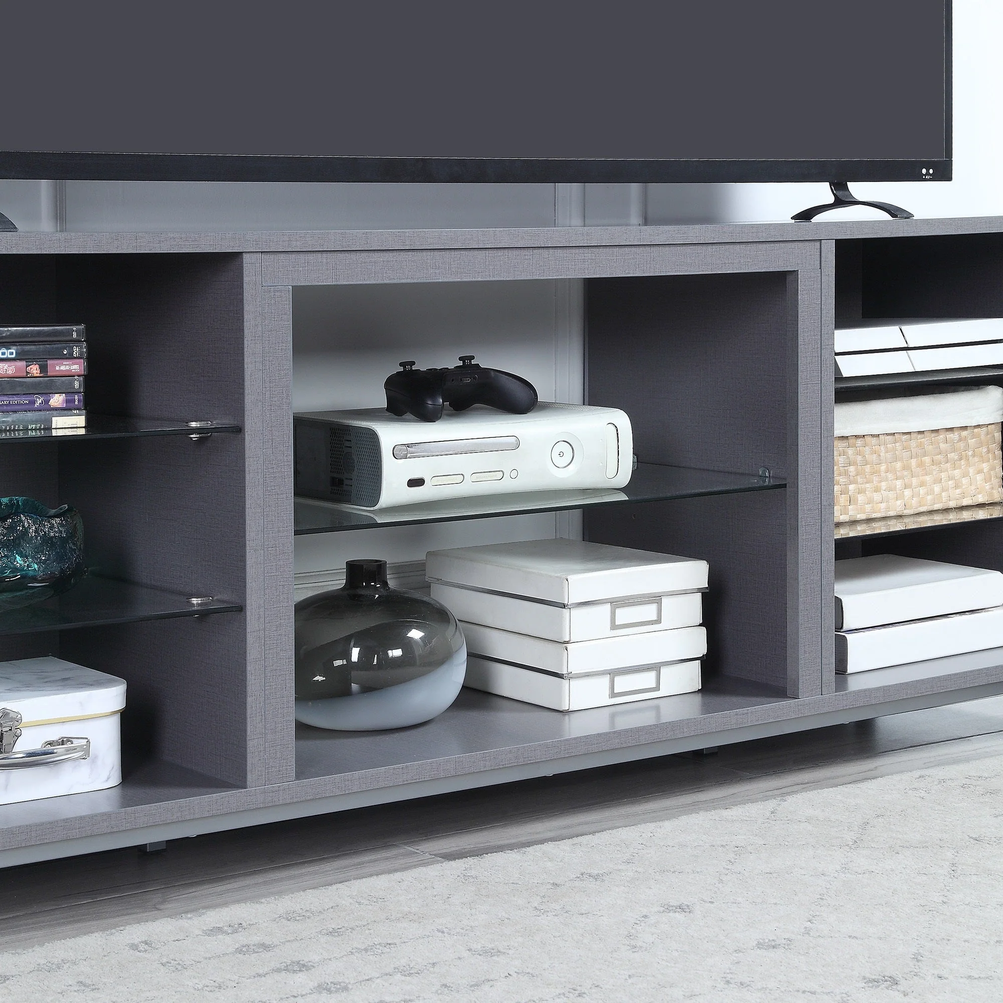 Brighton 60" TV Stand in Grey - Image 4