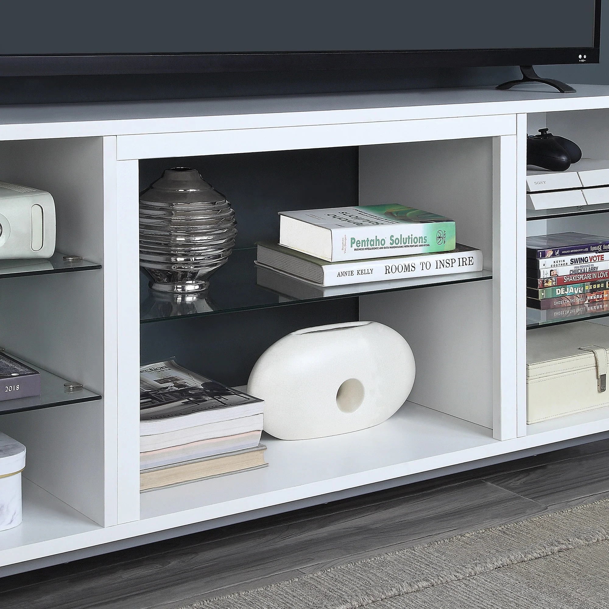 Brighton 60" TV Stand in White - Image 4
