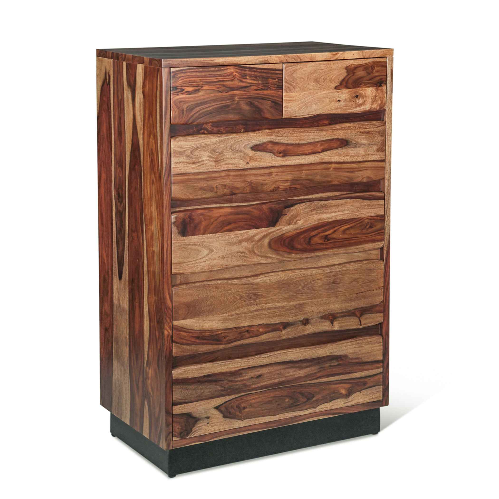 Brisbane 34" Tall Chest with Plinth Base in Natural Sheesham - Image 2
