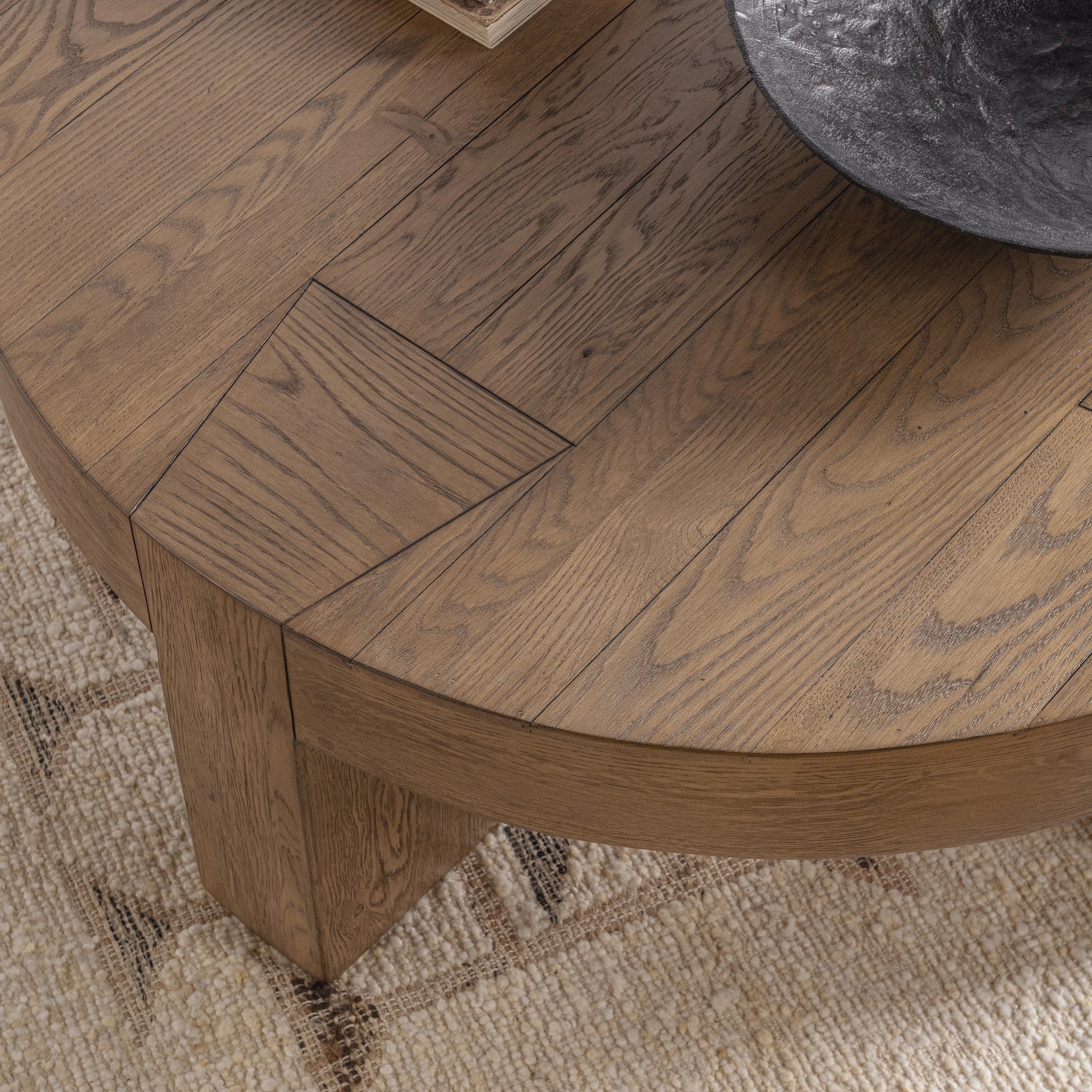 Bristol Round Coffee Table - Cafe Brown - Image 7
