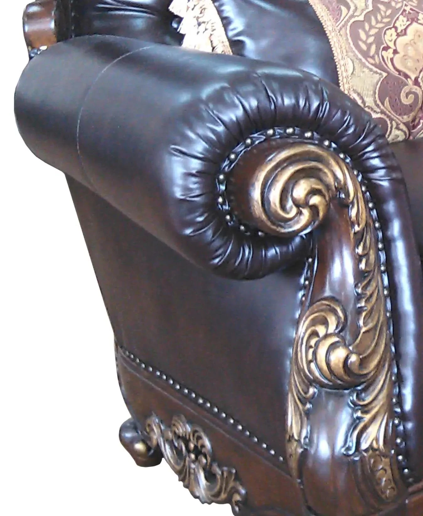 Britney Traditional Style Chair In Cherry Finish Wood - Image 5