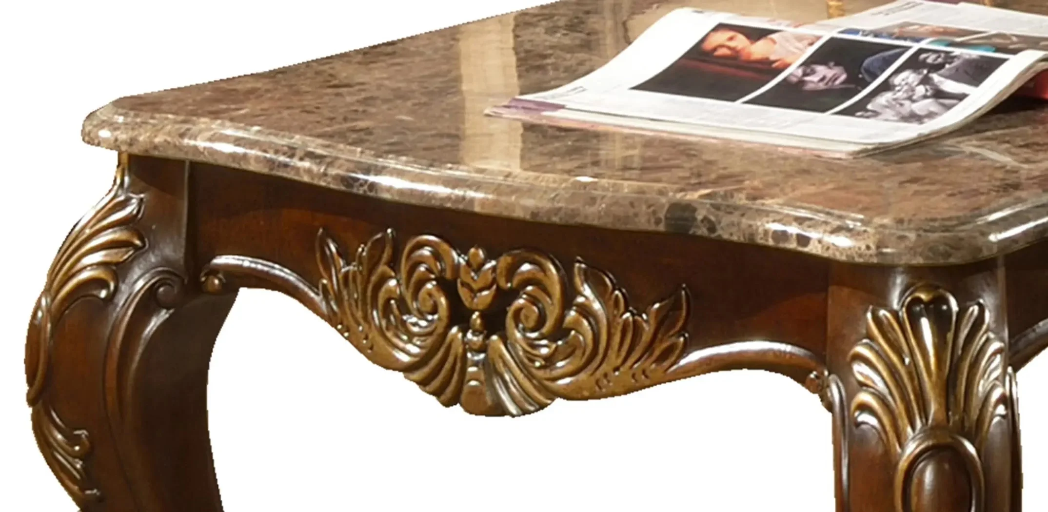 Britney Traditional Style End Table In Cherry Finish Wood - Image 3