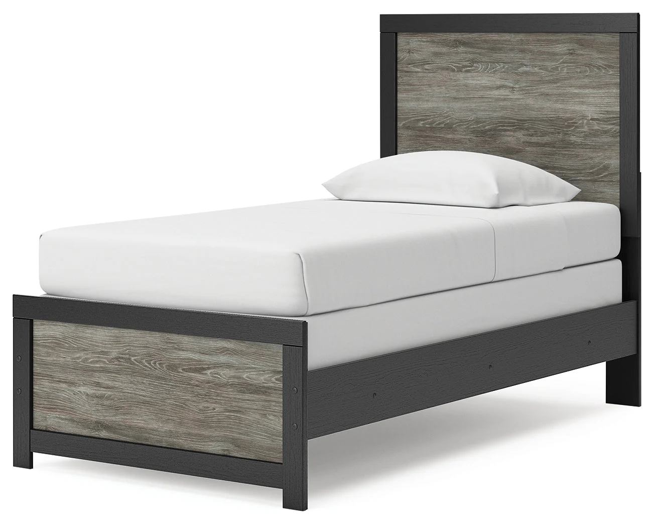 Broachmyn Black/Gray Twin Panel Bed - Image 2