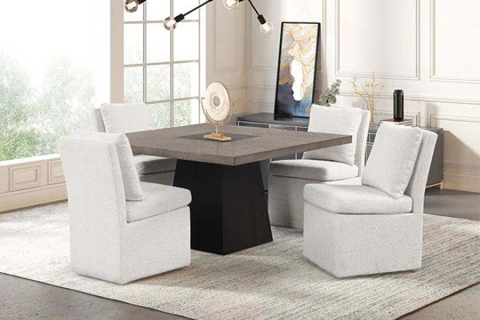 Broager Rustic Oak/Dark Walnut 5-Piece Dining Room Set