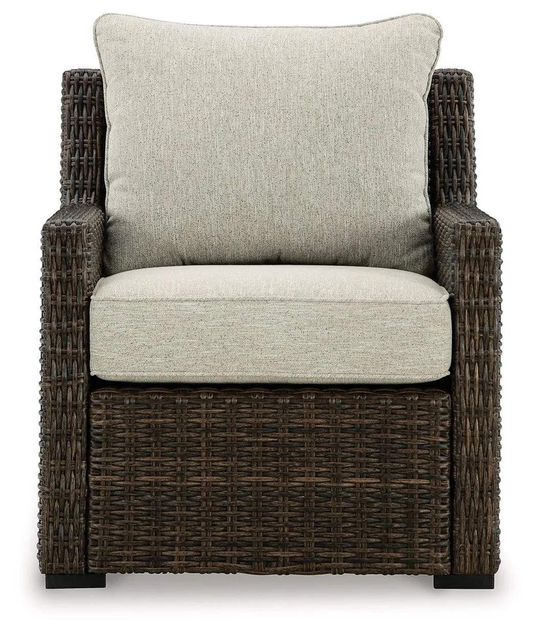 Brook Ranch Brown Outdoor Lounge Chair with cushion - Image 3