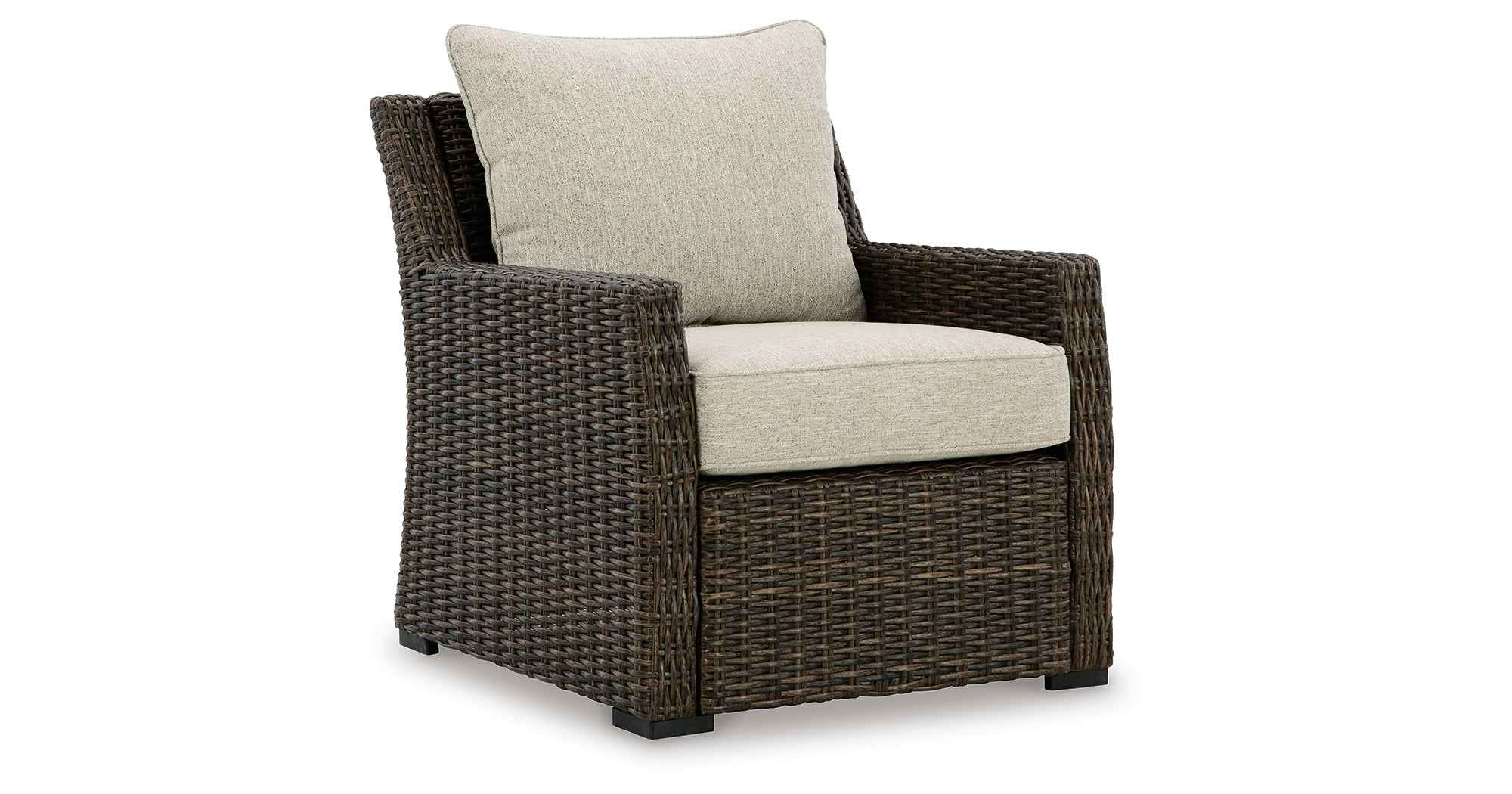 Brook Ranch Brown Outdoor Sectional Set with Lounge Chair and Coffee Table - Image 11