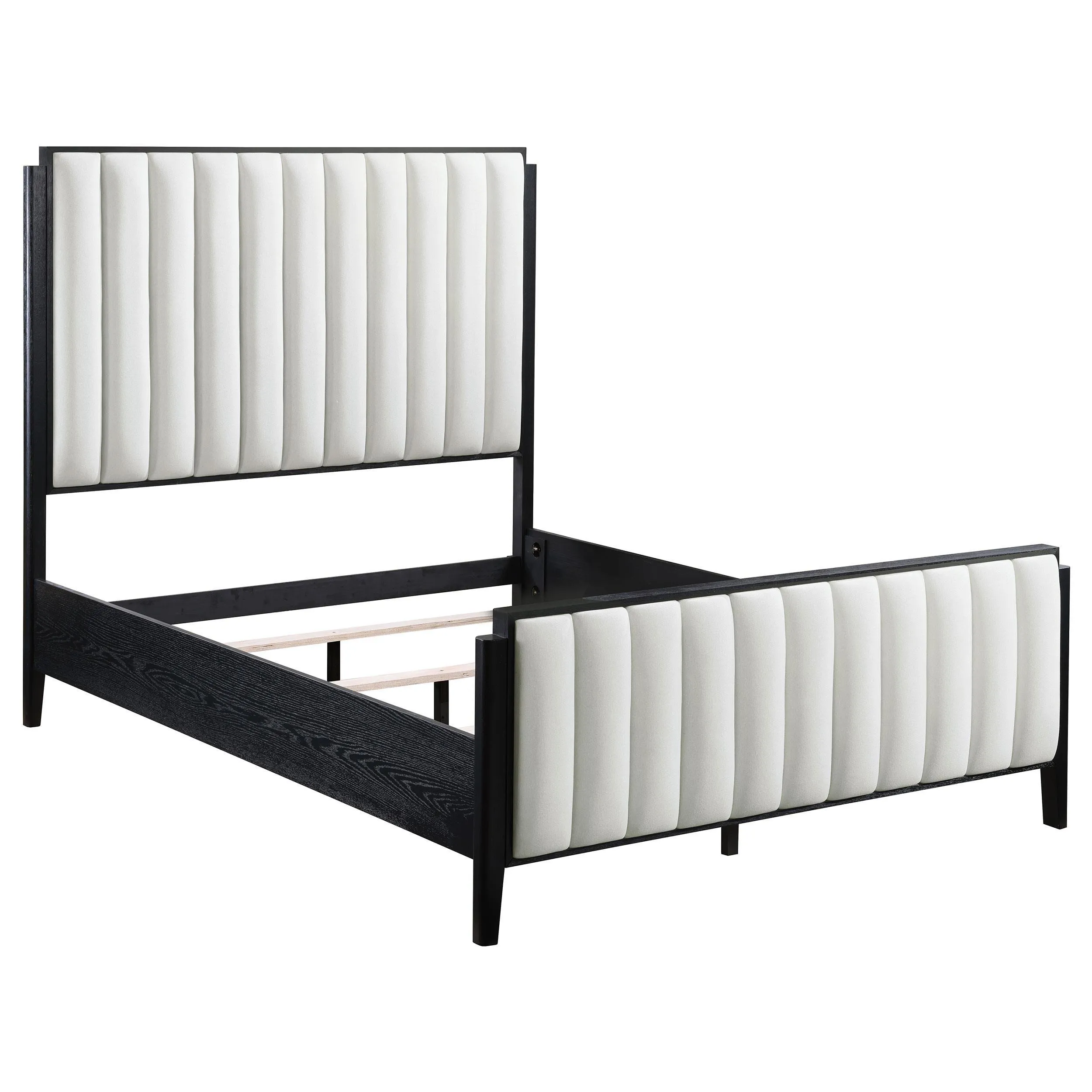 Brookmead Black 60-inch Upholstered Queen Bed - Image 3