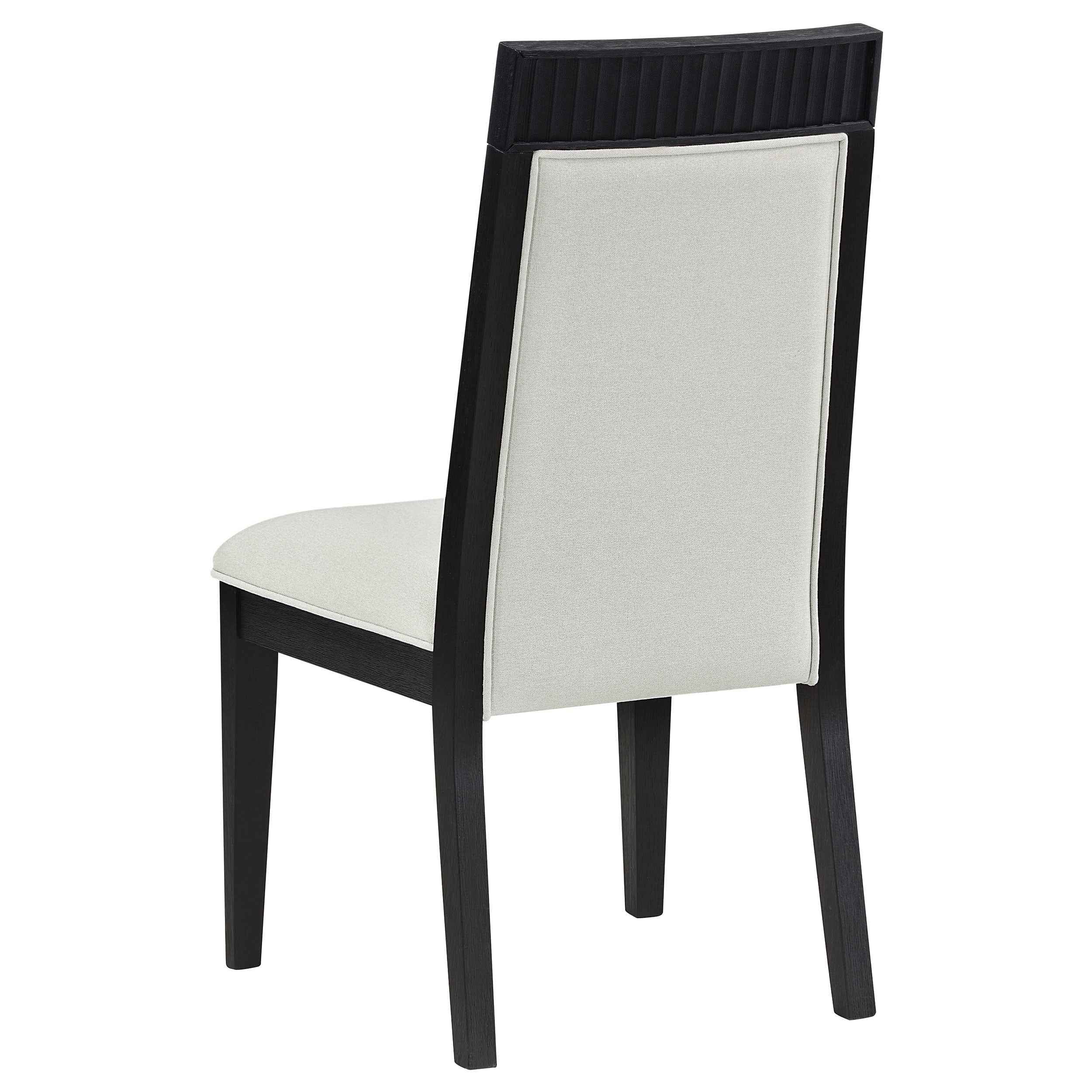 Brookmead Black/Ivory 9-piece Extension Leaf Dining Table Set - Image 9
