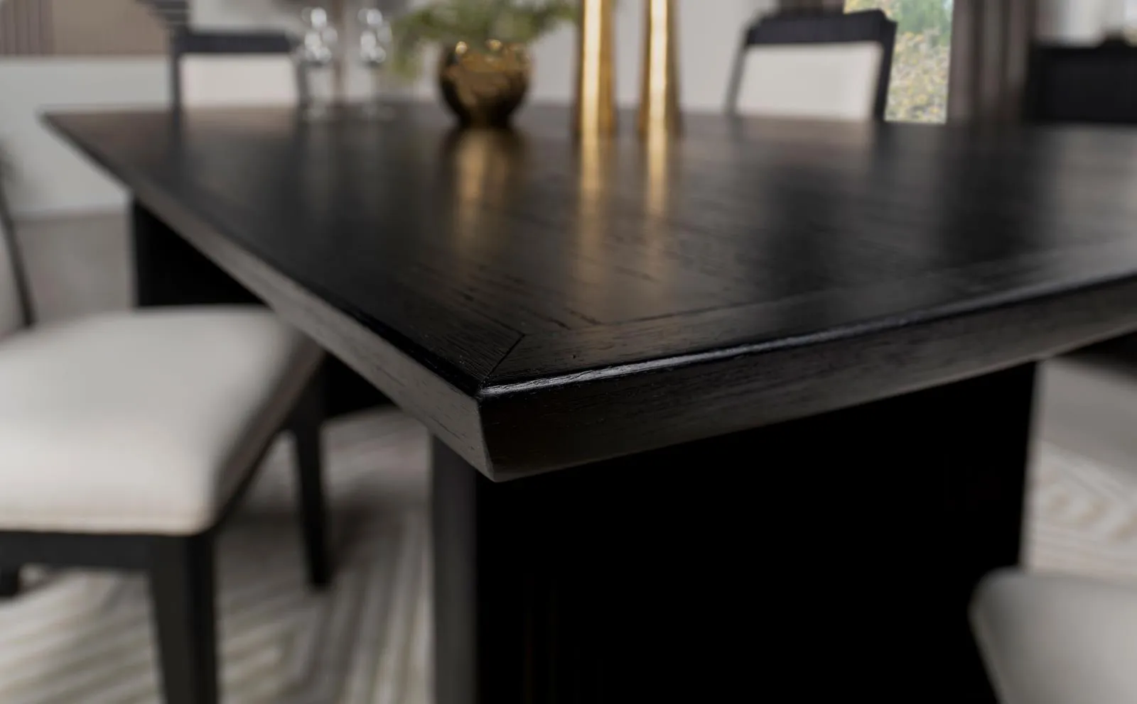 Brookmead Black Rectangular Dining Table with 18" Removable Extension Leaf - Image 10