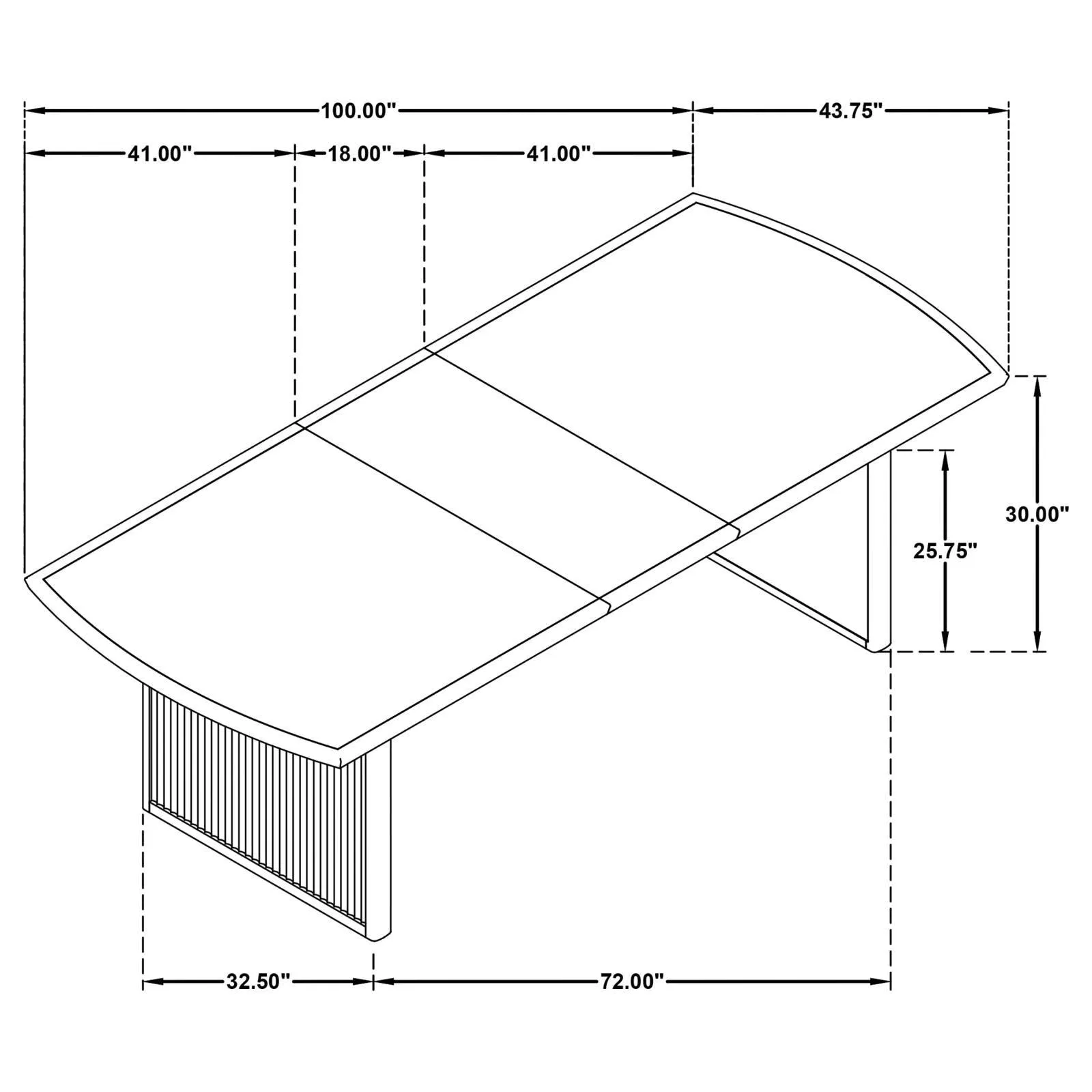 Brookmead Black Rectangular Dining Table with 18" Removable Extension Leaf - Image 15