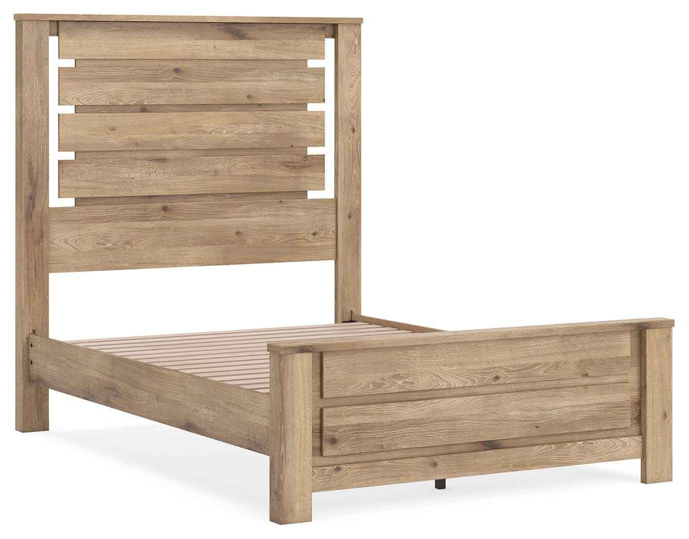 Brozmont Tan Full Platform Bed - Image 3