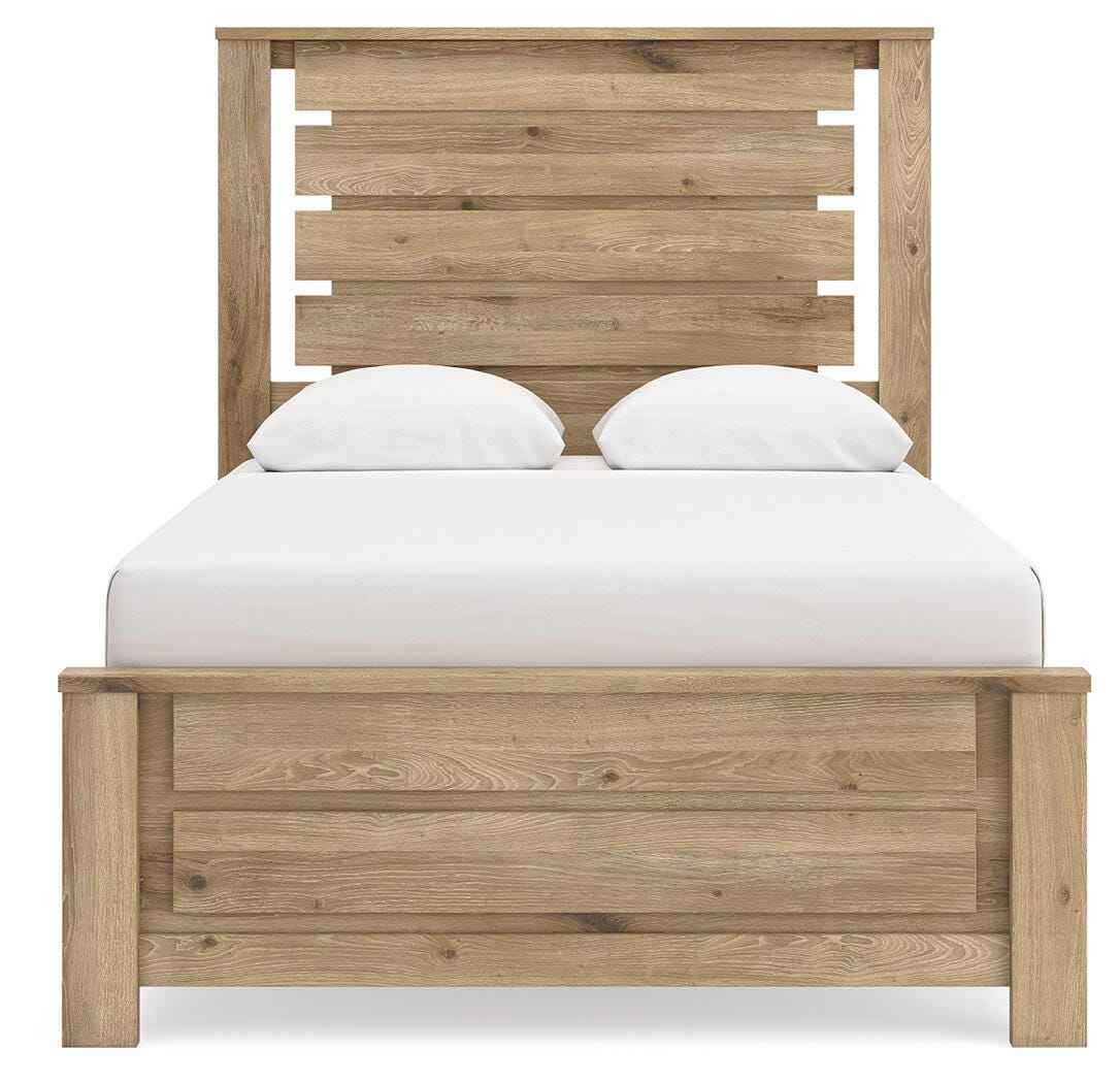 Brozmont Tan Full Platform Bed - Image 5