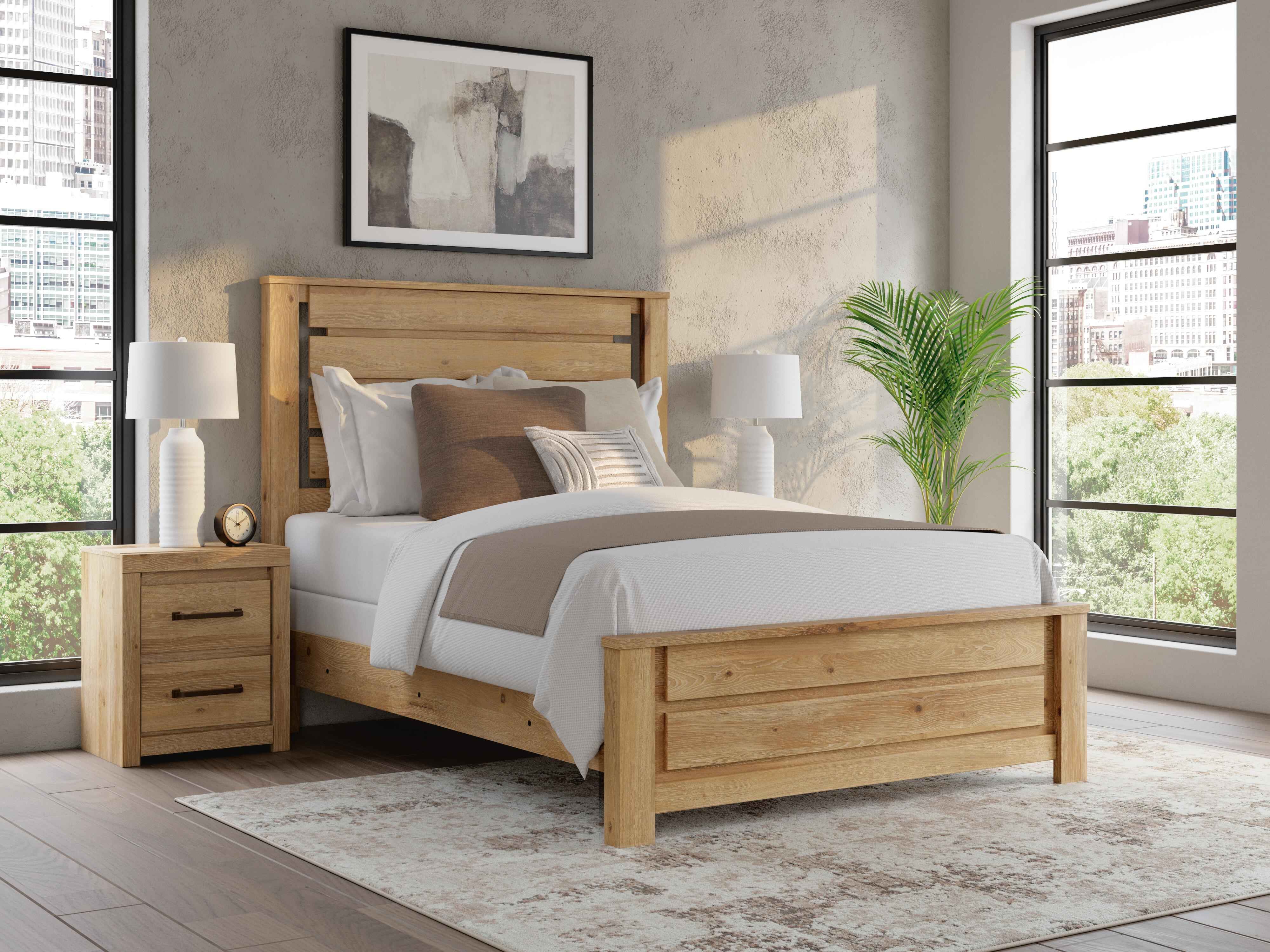 Brozmont Tan Panel Bedroom Set - Image 3