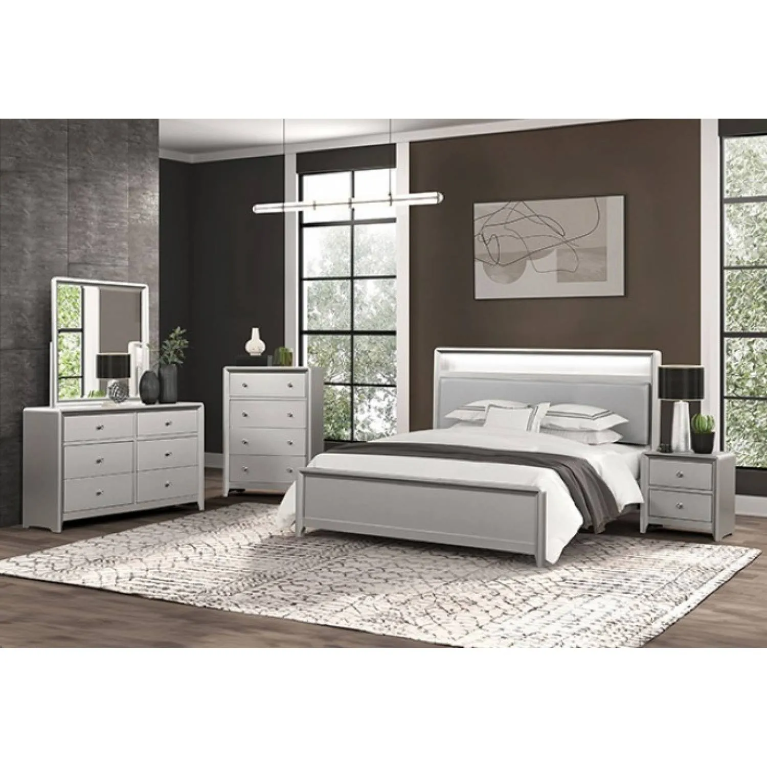 Bryne Champagne 4-Piece Queen Bedroom Set