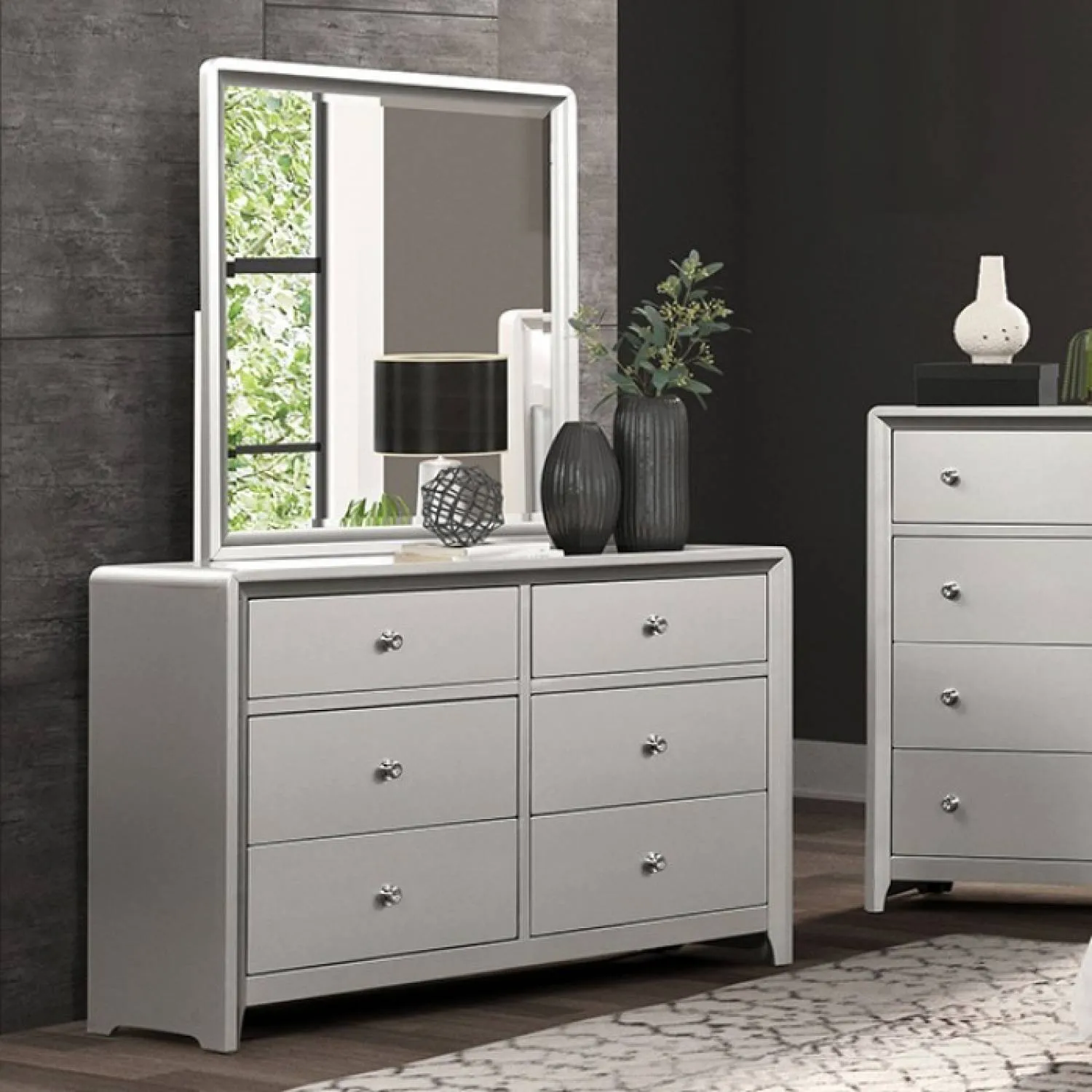 Bryne Champagne 4-Piece Queen Bedroom Set - Image 4