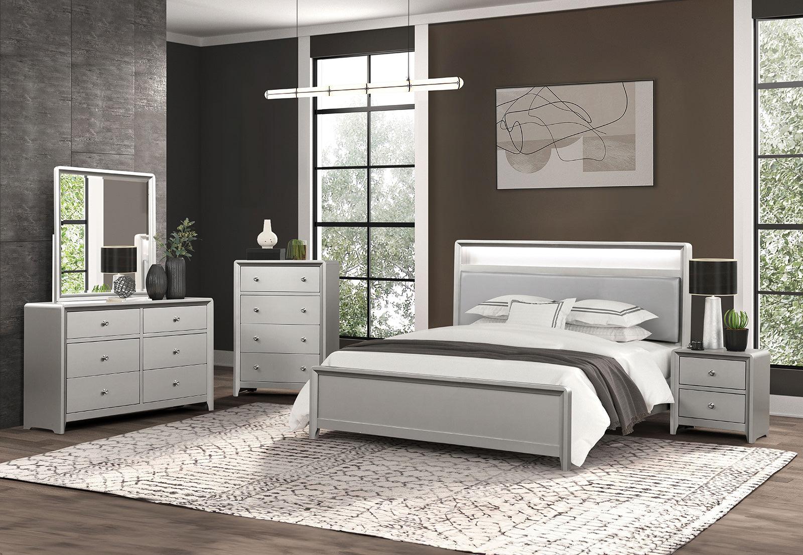 Bryne Champagne LED King Bed - Image 3