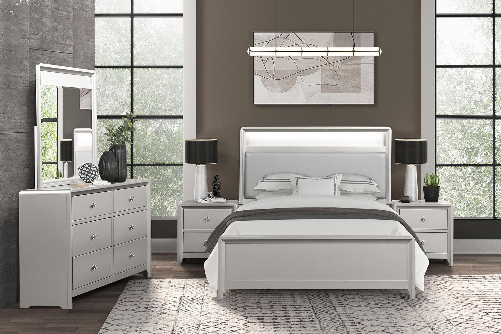 Bryne Champagne LED King Bed - Image 4