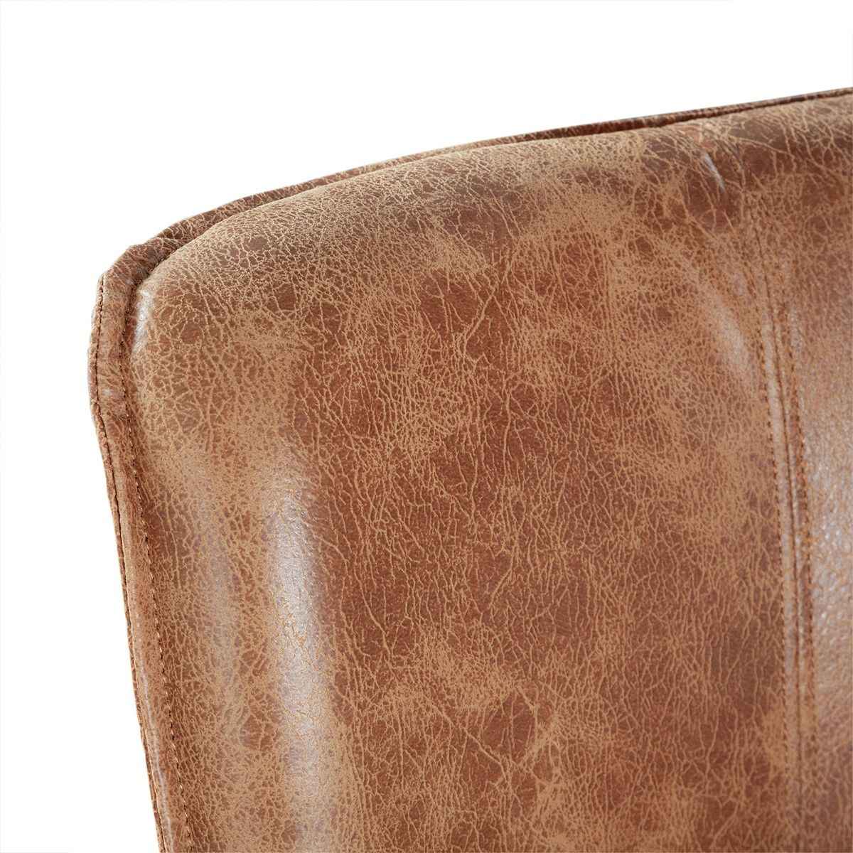 Buddy 20" Dining Chair in Tan Leather with Matte Brown Legs - Image 5