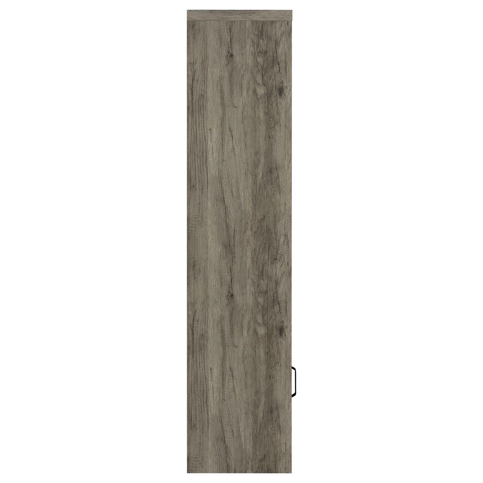 Burke Gray Driftwood 3-Shelf Media Tower With Storage Cabinet - Image 7