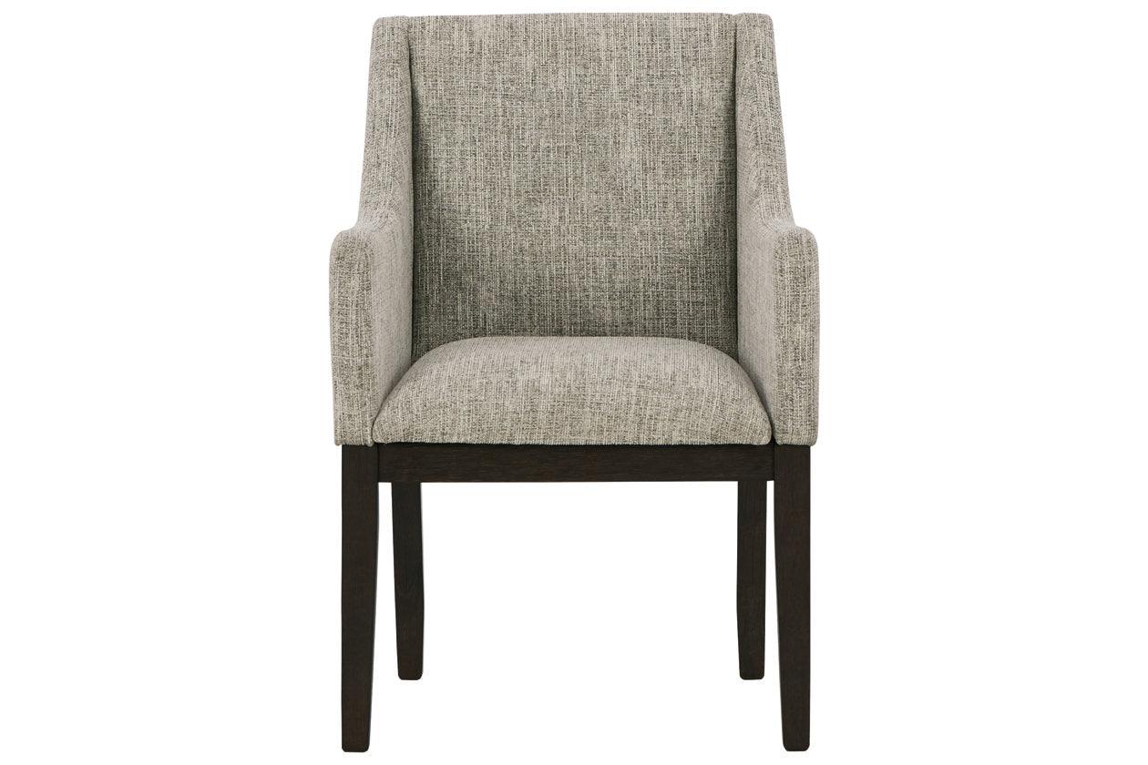 Burkhaus Dark Brown Dining Arm Chair, Set of 2 - Image 3