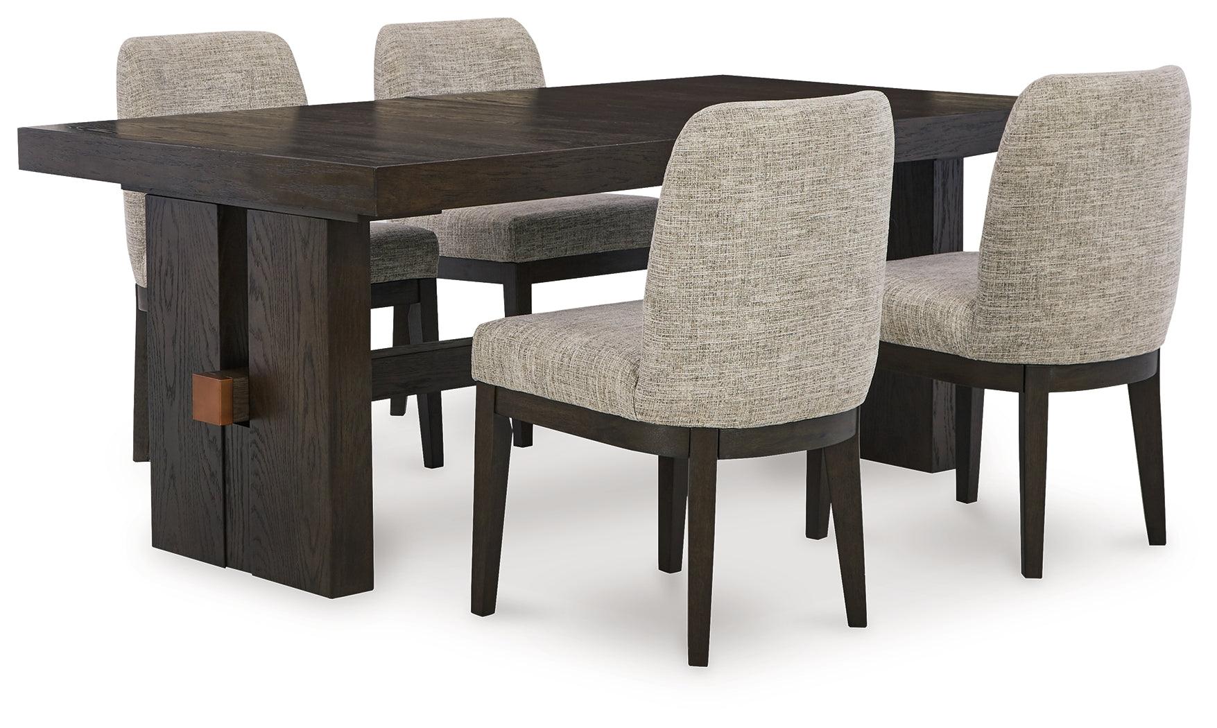 Burkhaus Dark Brown Dining Table and 4 Chairs - Image 8