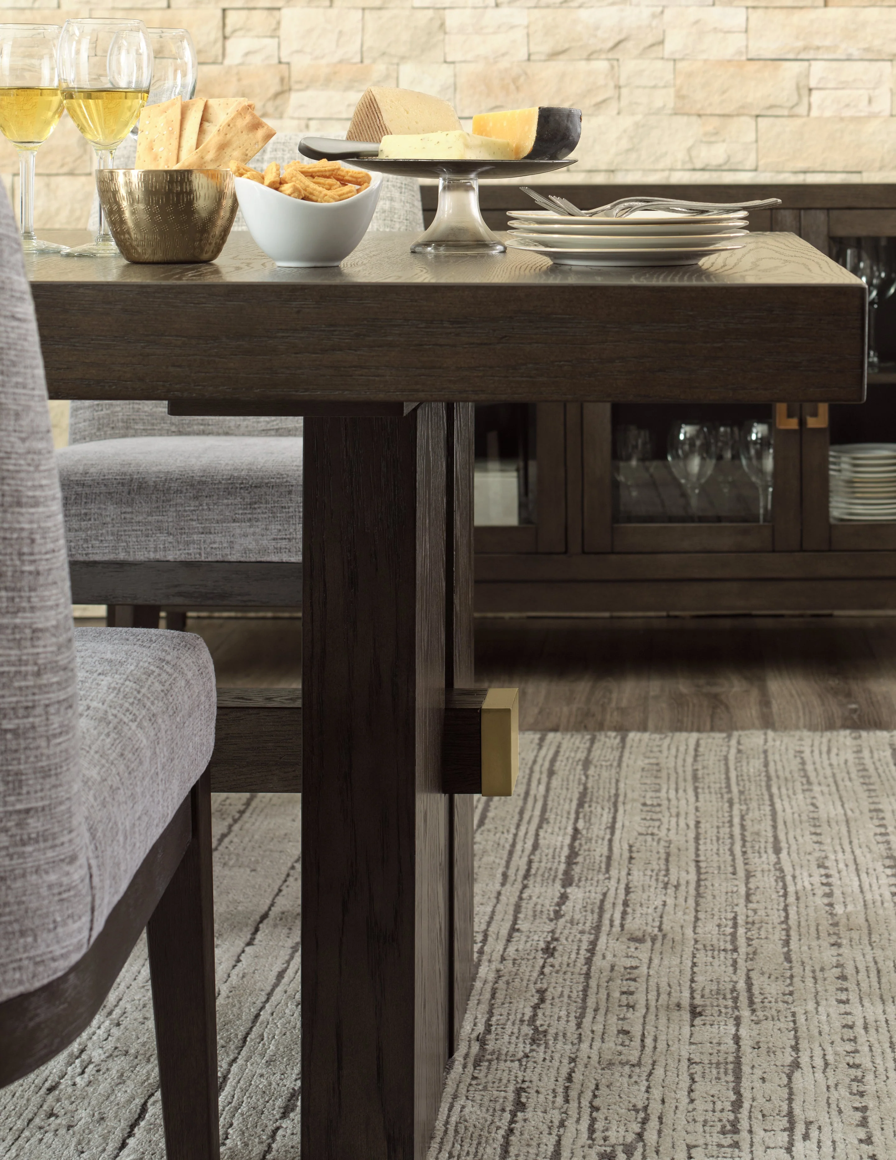 Burkhaus Dining Table and 8 Chairs with Storage - Image 21