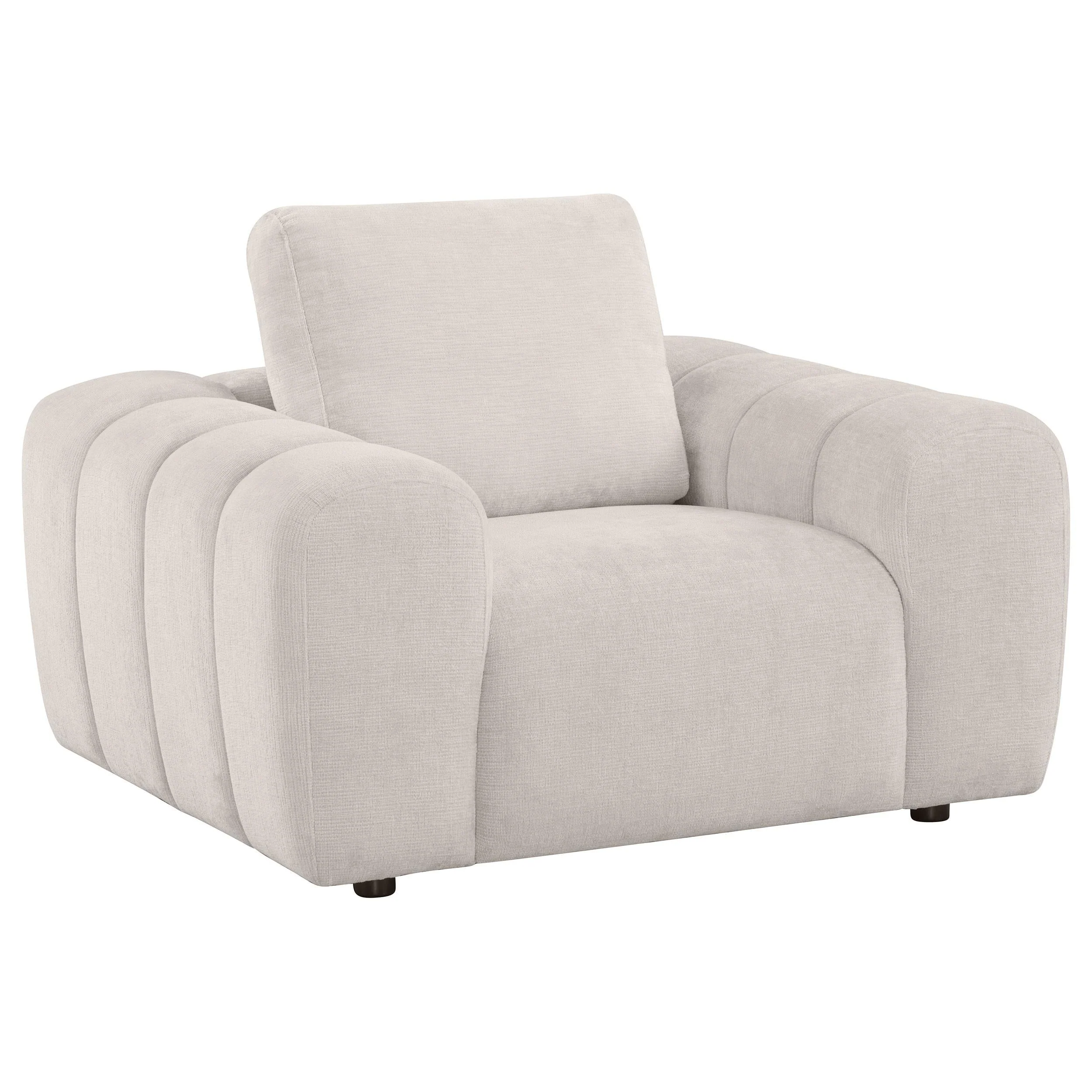 Burnett Ivory 4-piece Chenille Upholstered Sofa Set - Image 7