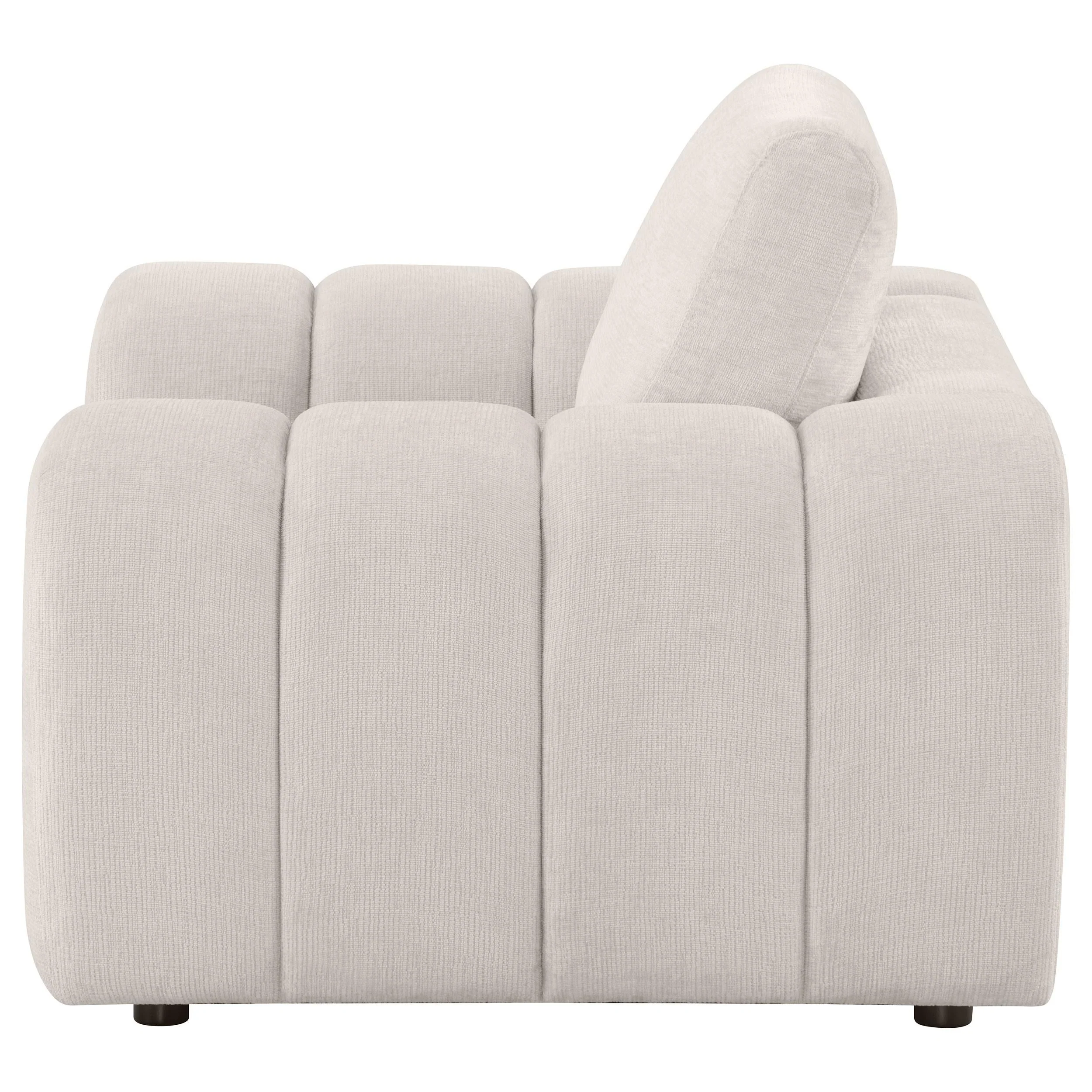 Burnett Ivory Chenille Upholstered Accent Chair - Image 4
